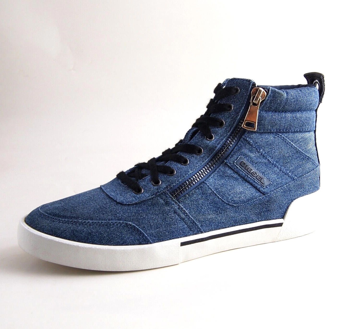 Diesel Diesel Dvelows High Top Sneakers Blue Denim EU 46 US 12.5 Size US 12.5 / EU 45-46 - 1 Thumbnail