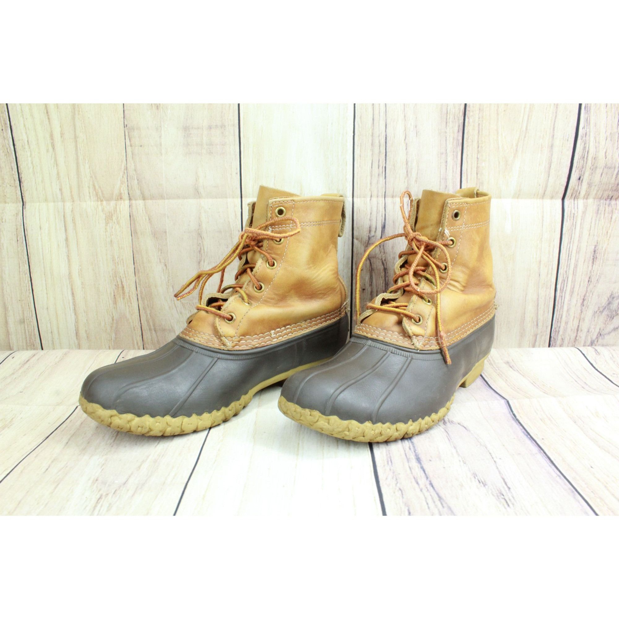 L.L. Bean × Leather LL Bean Women’s 8" Insulated Duck Boots Leather Size 10 Size US 10 / IT 40 - 2 Thumbnail