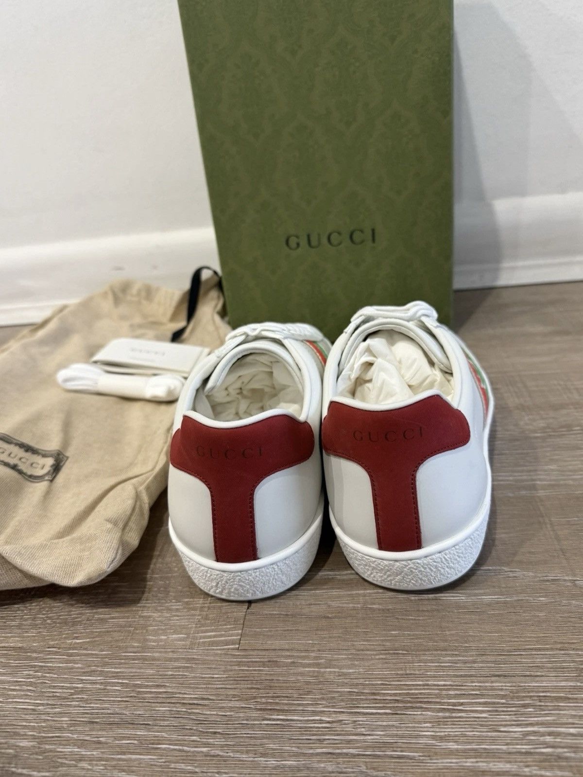 Gucci Gucci White Ace Sneakers Size US 9 / EU 42 - 3 Thumbnail