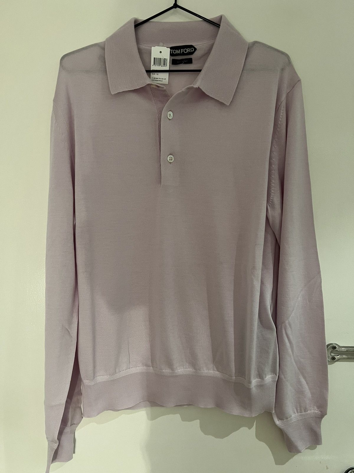 Tom Ford TOM FORD Polo Sweater 52 Italy 70% Cashmere 30% Silk Pink Size US L / EU 52-54 / 3 - 1 Thumbnail