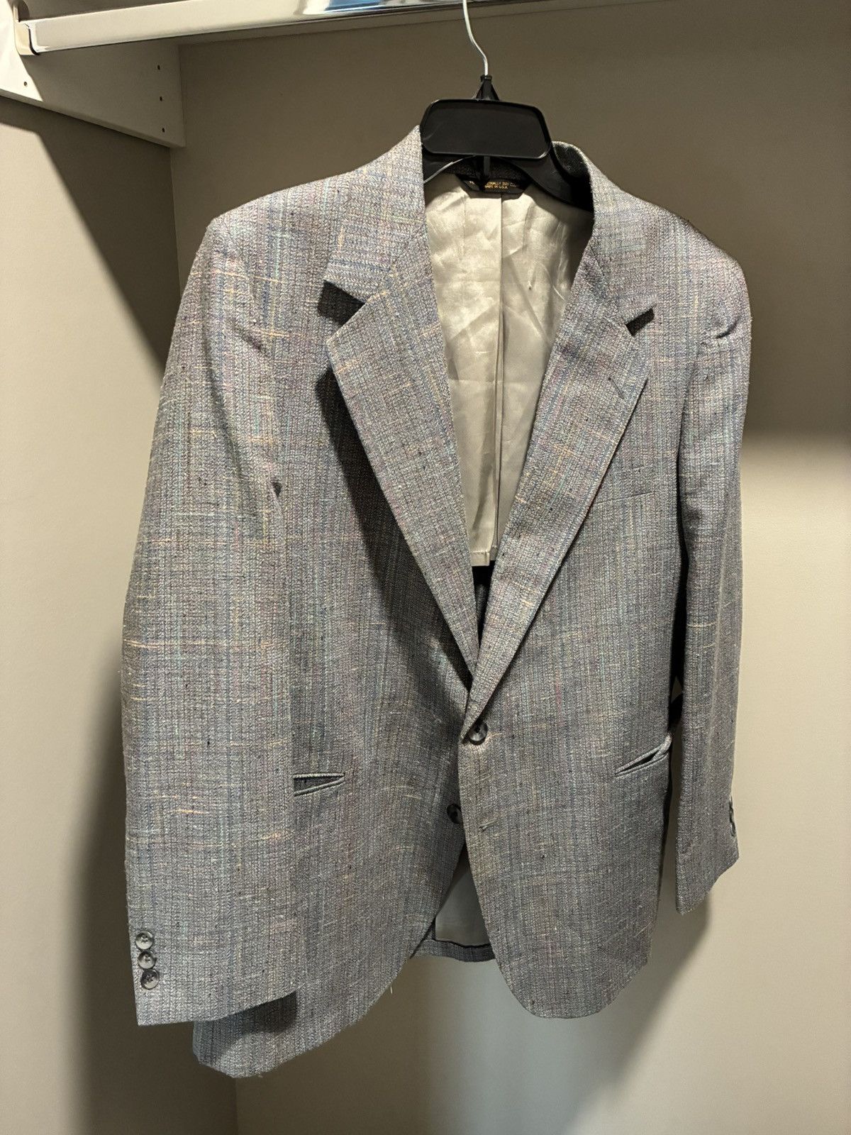 Other 👉 “Vintage Warren Sewell Grey Striped Wool Blazer Jacket Size US L / EU 52-54 / 3 - 1 Thumbnail