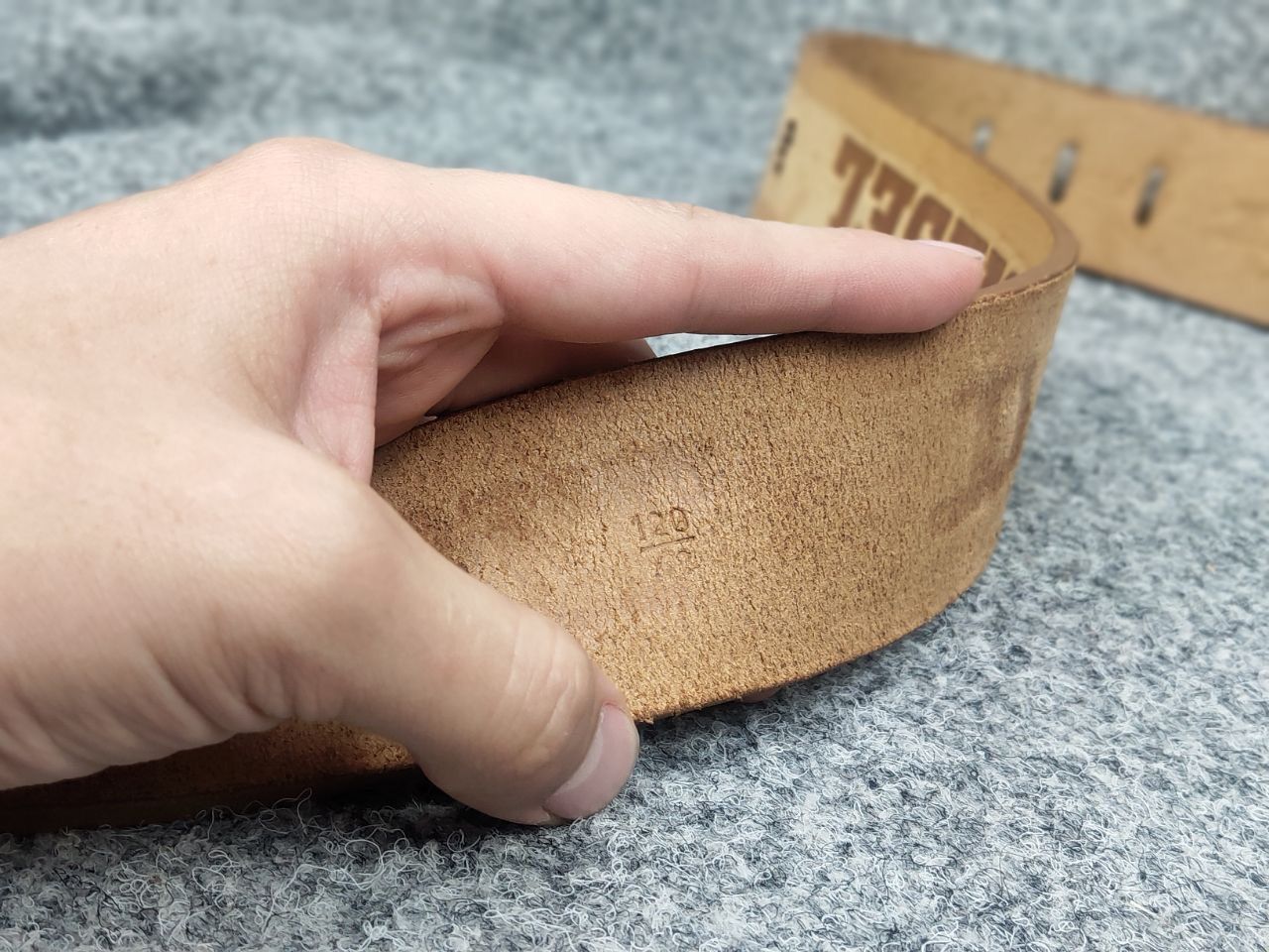 Vintage Vintage Diesel All Logo Y2k Style Brown Leather wide Belt Size ONE SIZE - 12 Thumbnail