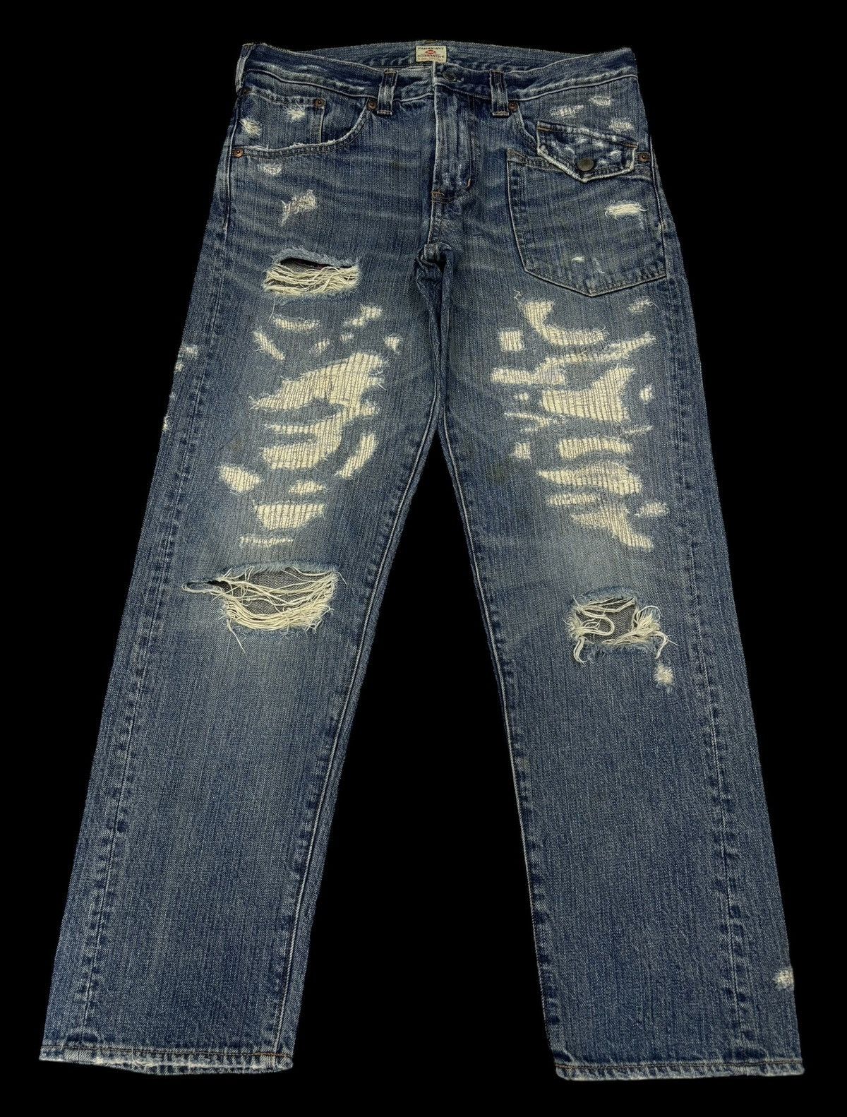 Hysteric Glamour × Undercover 🔥RNA SLANG THRASHED DISTRESSED DENIM JEANS Size US 32 / EU 48 - 5 Thumbnail