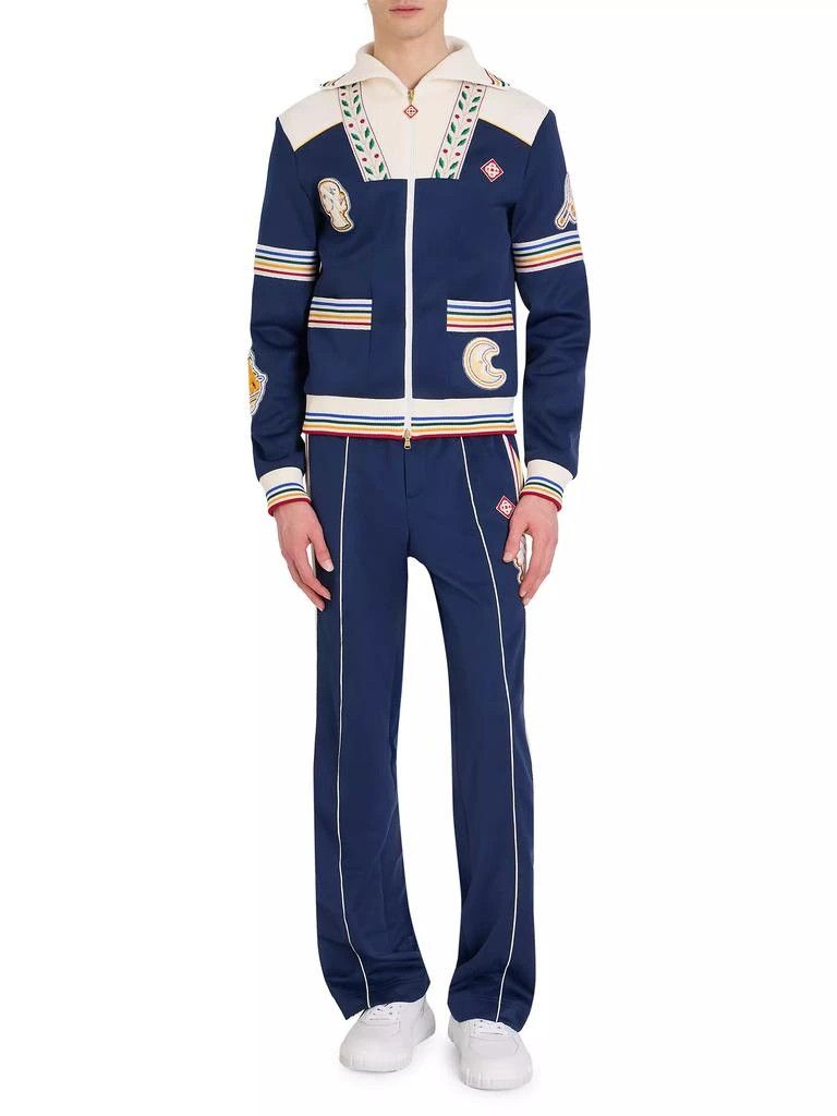Casablanca os11x0725 Venus As A Boy Varsity Cotton-Blend Track Pants Size US 32 / EU 48 - 2 Thumbnail