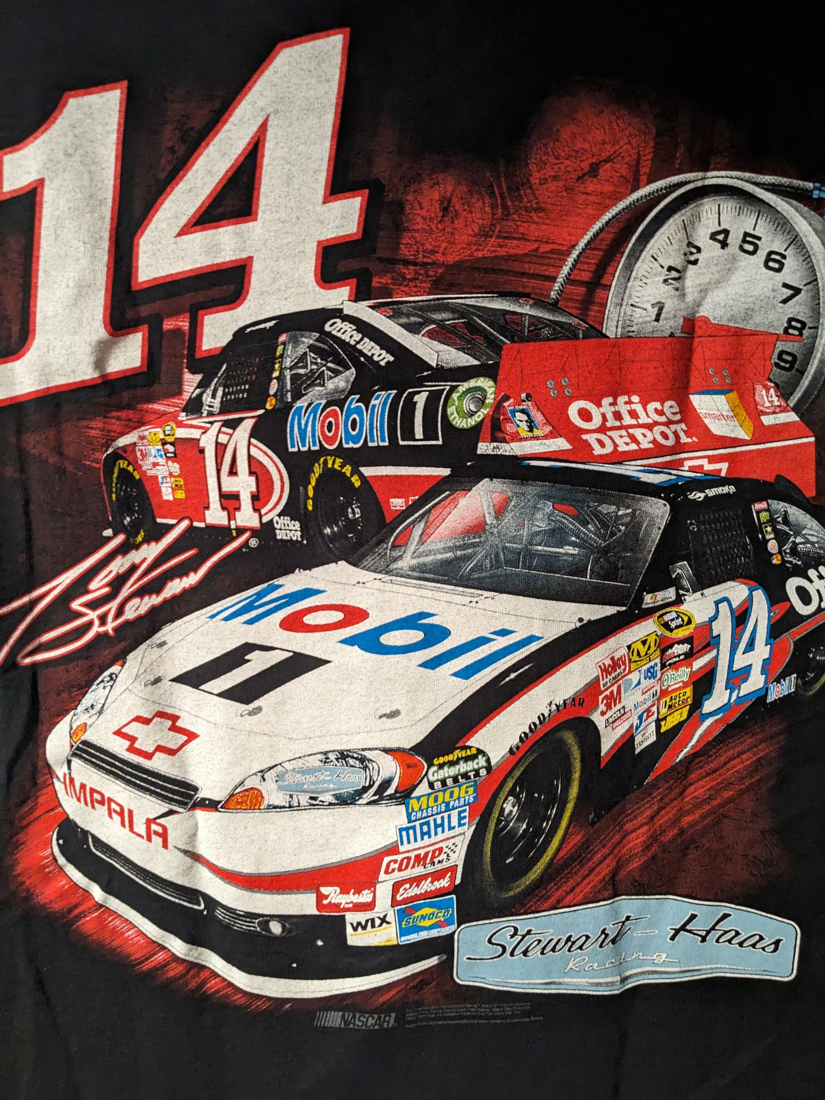 Chase Authentics × NASCAR × Vintage Vintage Y2K Tony Stewart Nascar Chase Authentic T-Shirt Size US XL / EU 56 / 4 - 2 Thumbnail
