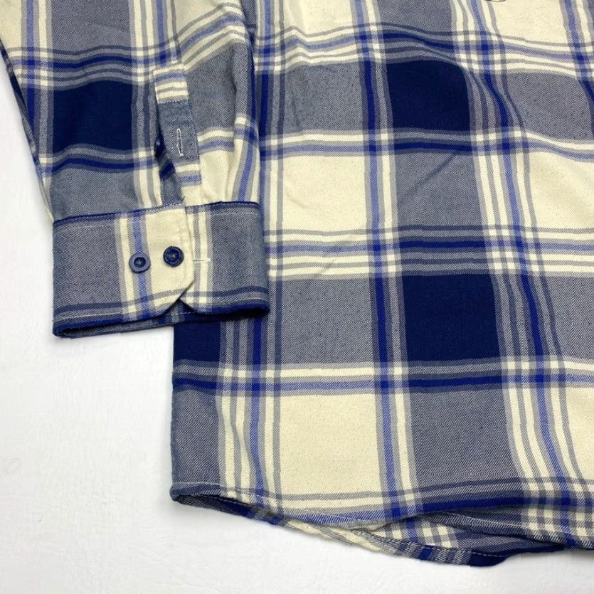 Vintage Dixxon Flannel Mens 4XL Blue Plaid Pearl Snap Casual Shirt Mens 4XL Big & Tall Size US XXL / EU 58 / 5 - 3 Thumbnail