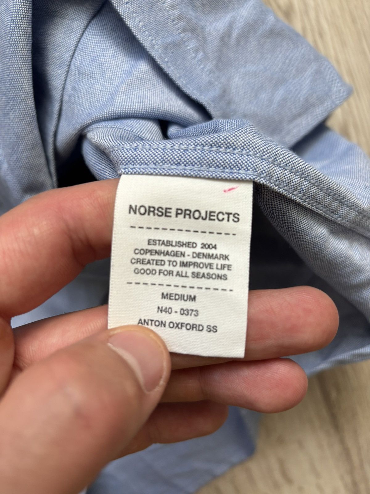 Norse Projects Norse Projects Anton Oxford Short sleeve shirt Size US M / EU 48-50 / 2 - 8 Thumbnail