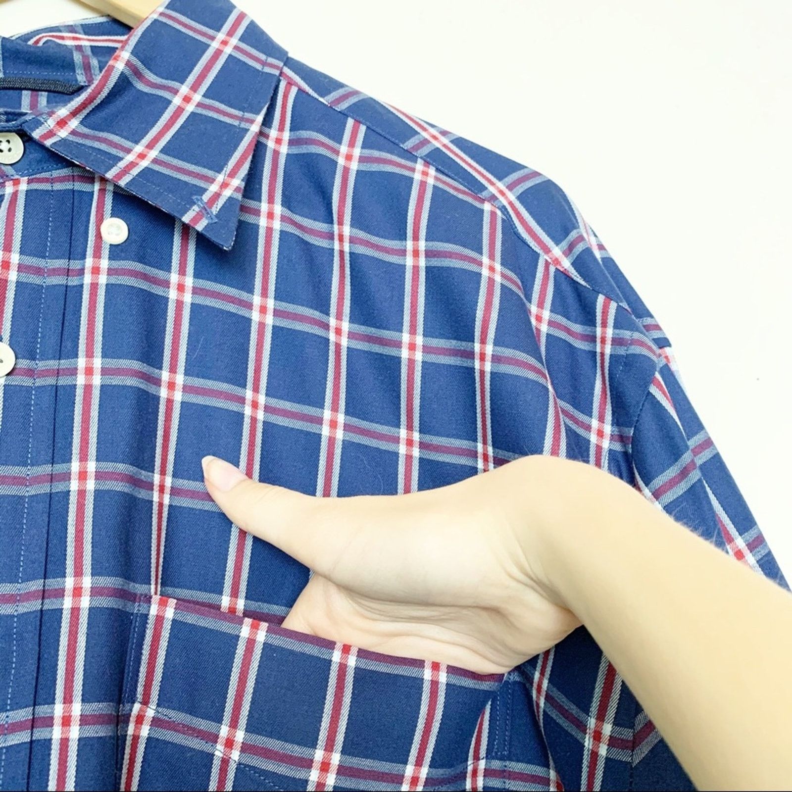 Nautica Nautica Navy White & Red Plaid Button Down Men’s Size Large Size US L / EU 52-54 / 3 - 2 Thumbnail