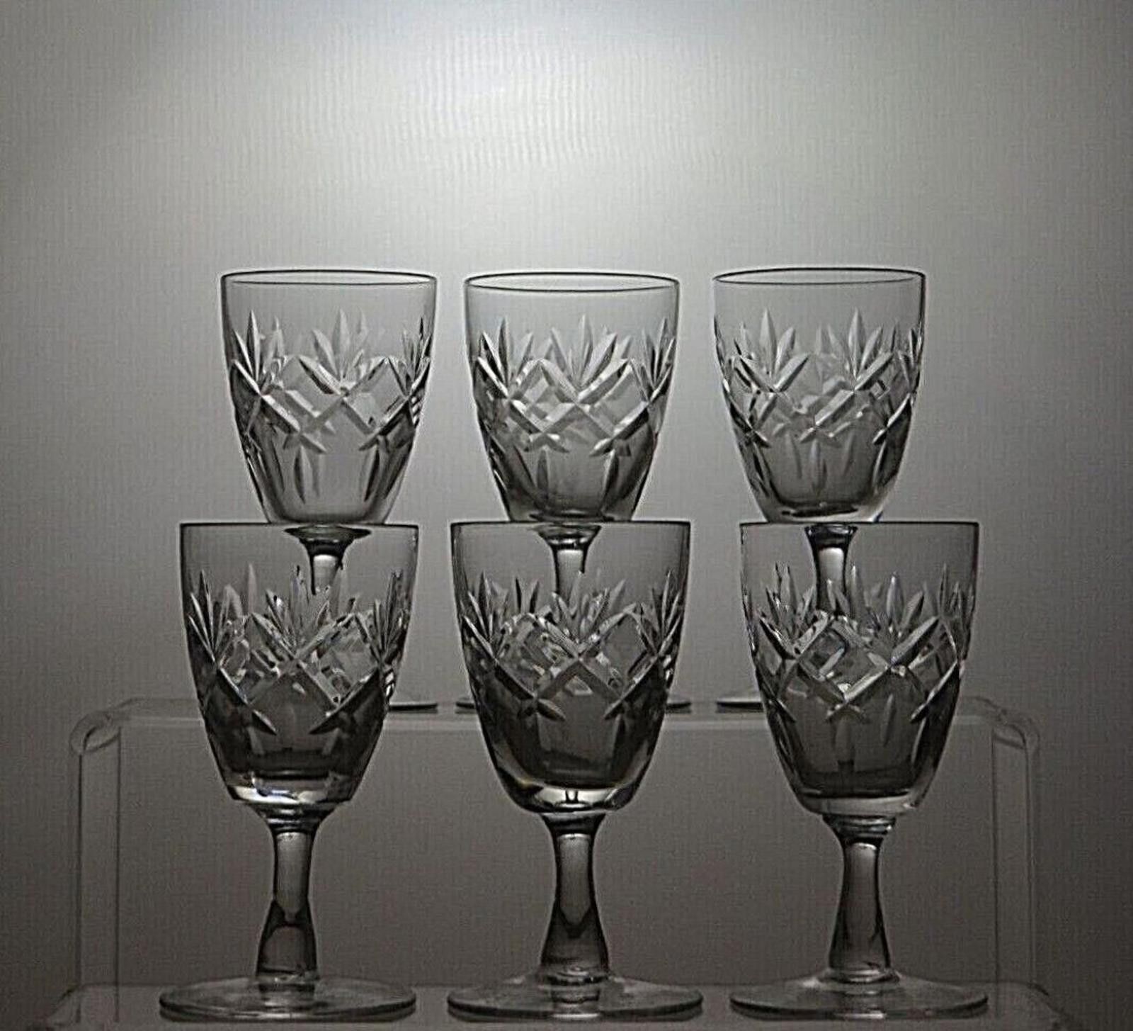 Other 6 x Royal Doulton Crystal Prince Charles Cut Sherry Glasses Size ONE SIZE - 5 Thumbnail