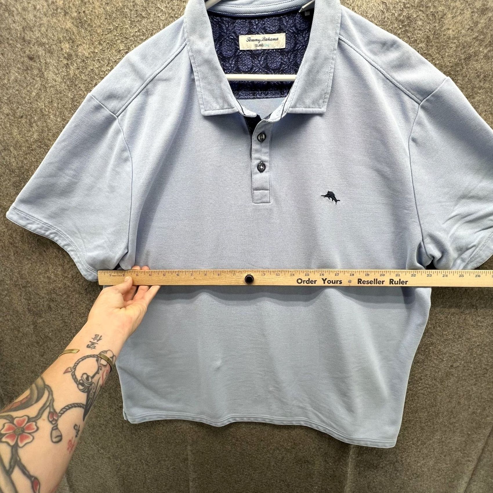 Tommy Bahama Tommy Bahama IslandZone Polo Shirt Mens 2XL Blue Marlin Logo Performance Casual Shirt Size US XXL / EU 58 / 5 - 5 Thumbnail