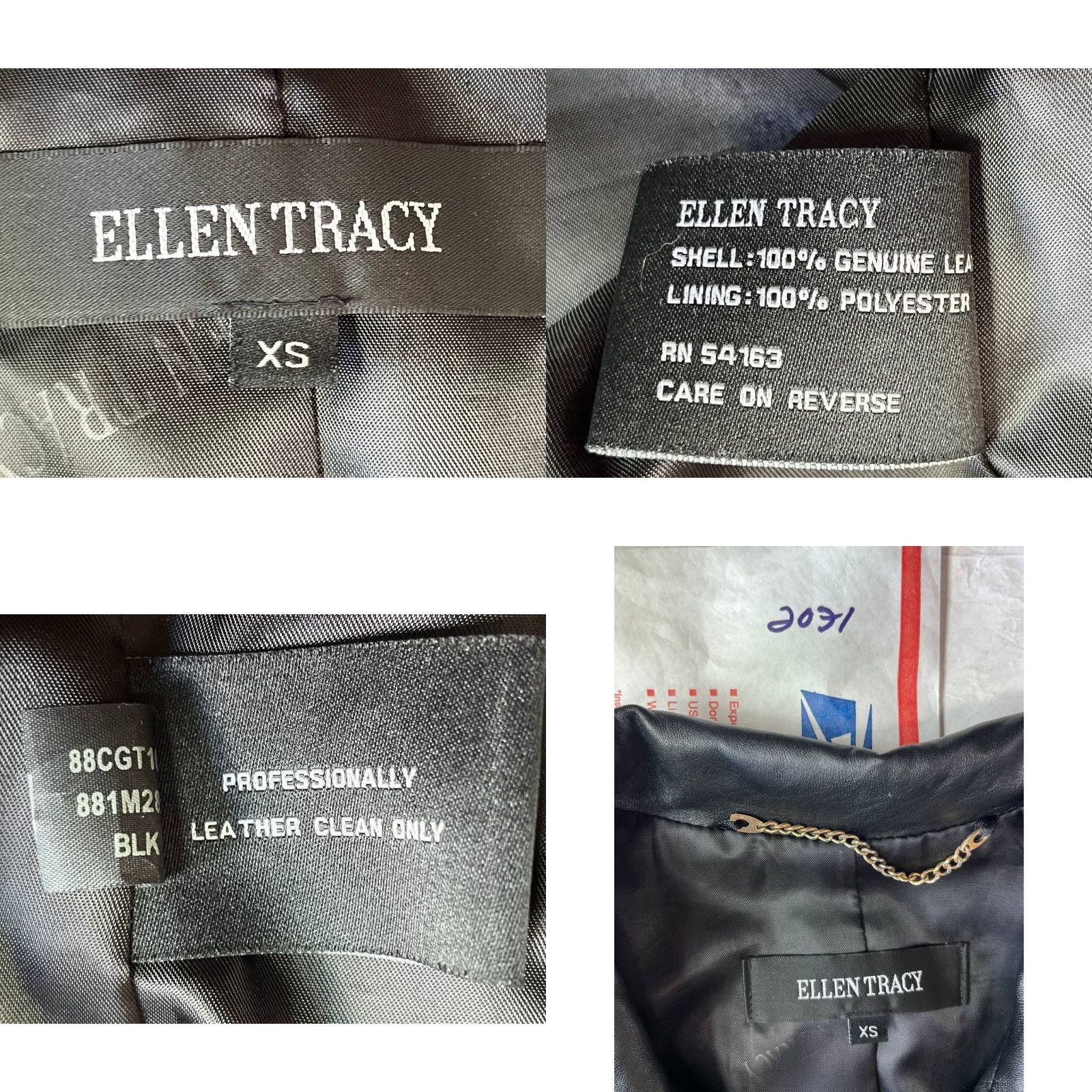 Ellen Tracy Ellen Tracy Jacket Women XS Black Leather Long Coat Zip Overcoat Classic Fall Winter Long Coat Women XS Leather Jacket Black Ellen Tracy Size XS / US 0-2 / IT 36-38 - 8 Thumbnail