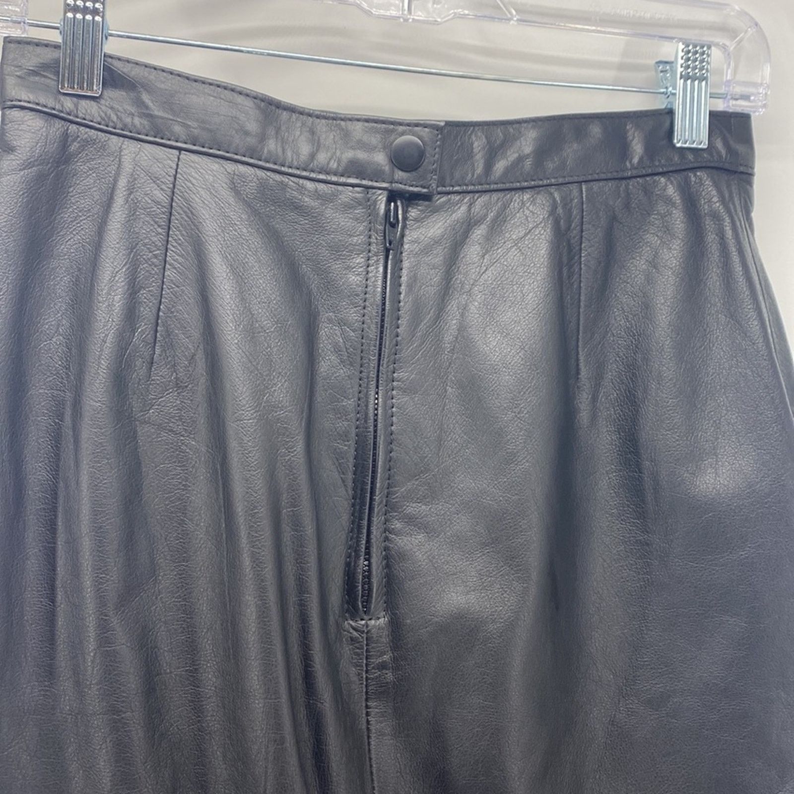 Wilsons Leather Vintage Wilson black leather skirt mini rocker date Night Size 30" / US 8 / IT 44 - 3 Thumbnail