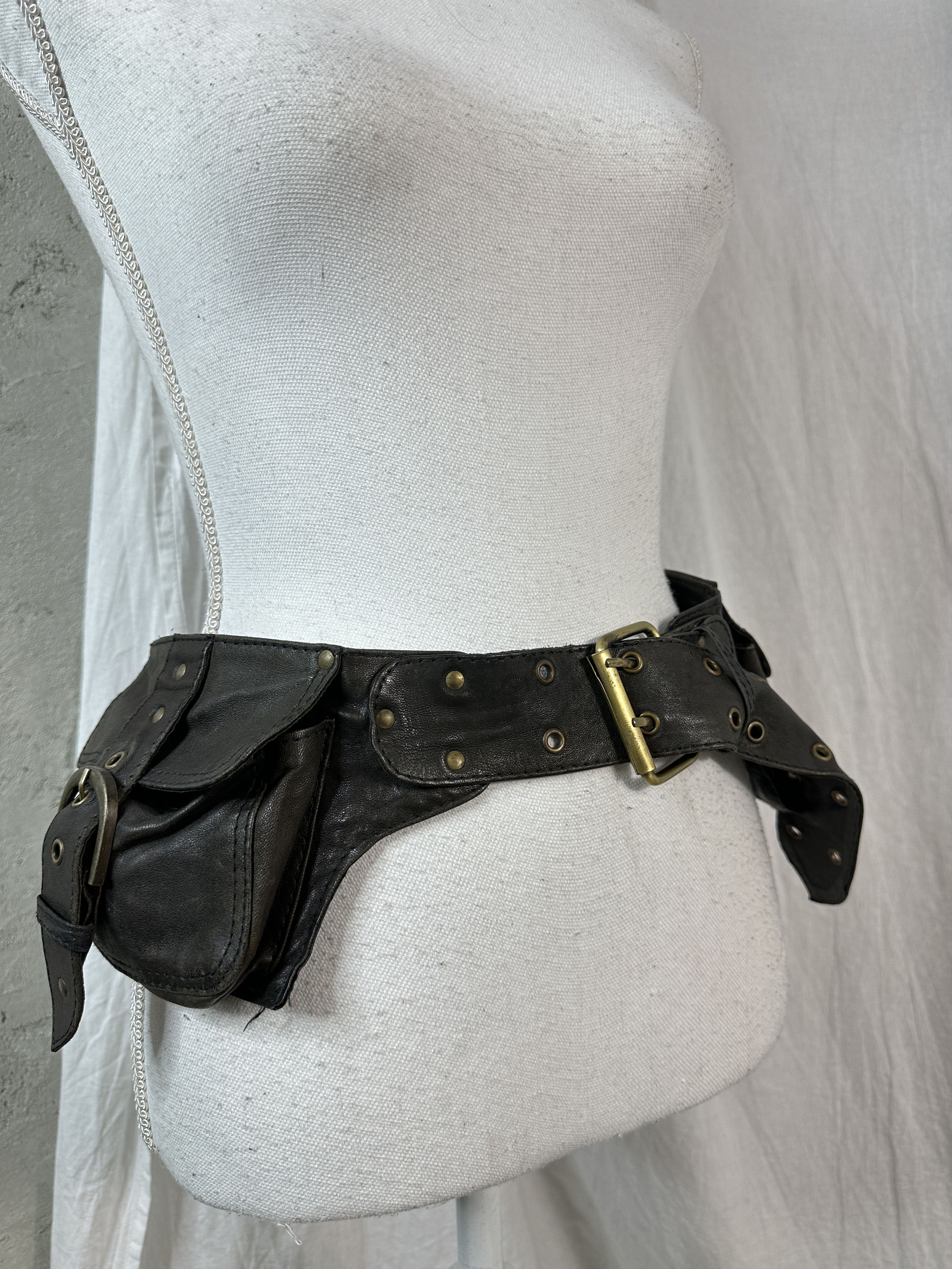 Vintage Leather Belt Size ONE SIZE - 8 Thumbnail
