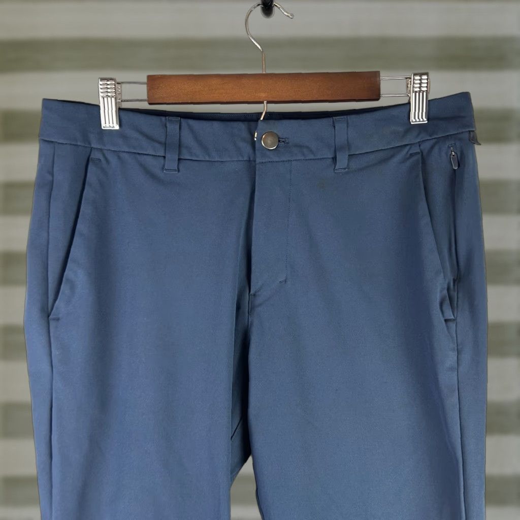 Lululemon Lululemon ABC Commission Pants Slim Men’s 32x28 Blue Warpstreme Chino LM5AF1S - 33 Regular, Tapered, City, Preppy, Sport, Adults, Mens Size US 33 - 1 Thumbnail