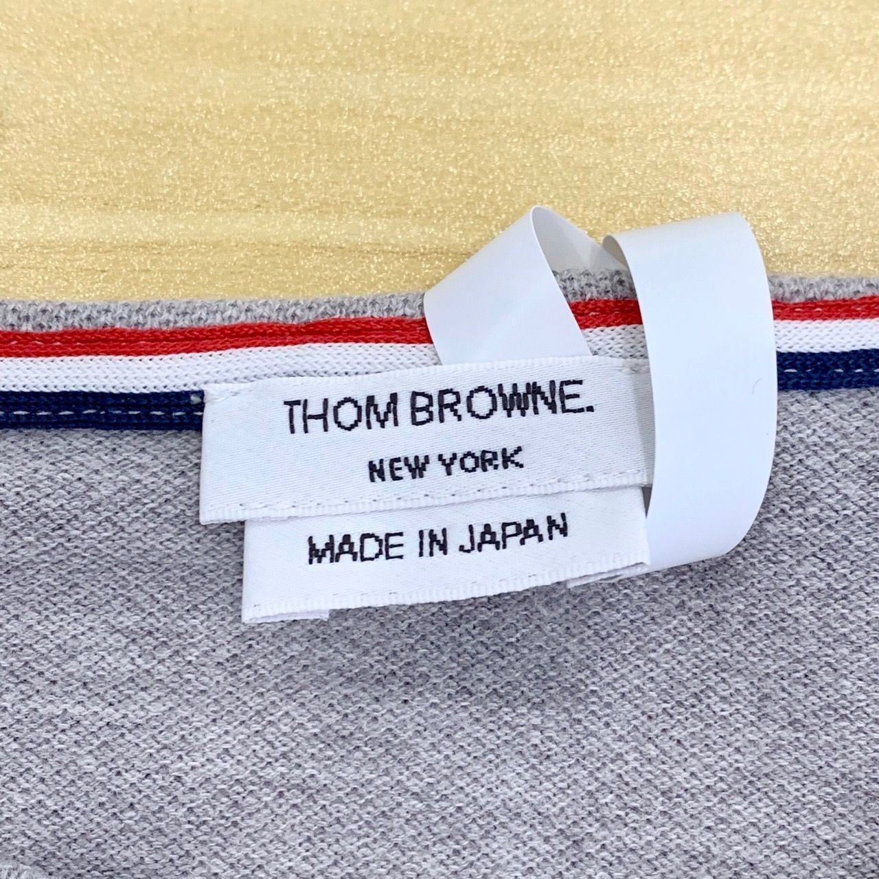 Thom Browne [Thom Browne] Four-Bar Stripe Grey Crewneck Long-Sleeve Swea Size US S / EU 44-46 / 1 - 2 Thumbnail
