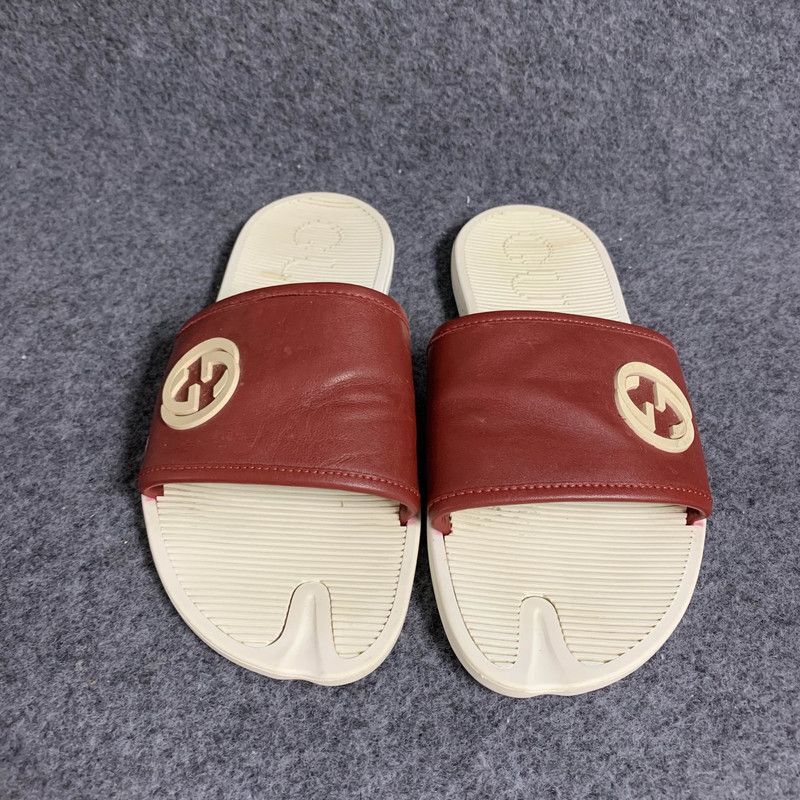 Gucci Gucci Red Slide Sandals for Men -2508 Size US 8.5 / EU 41-42 - 2 Thumbnail