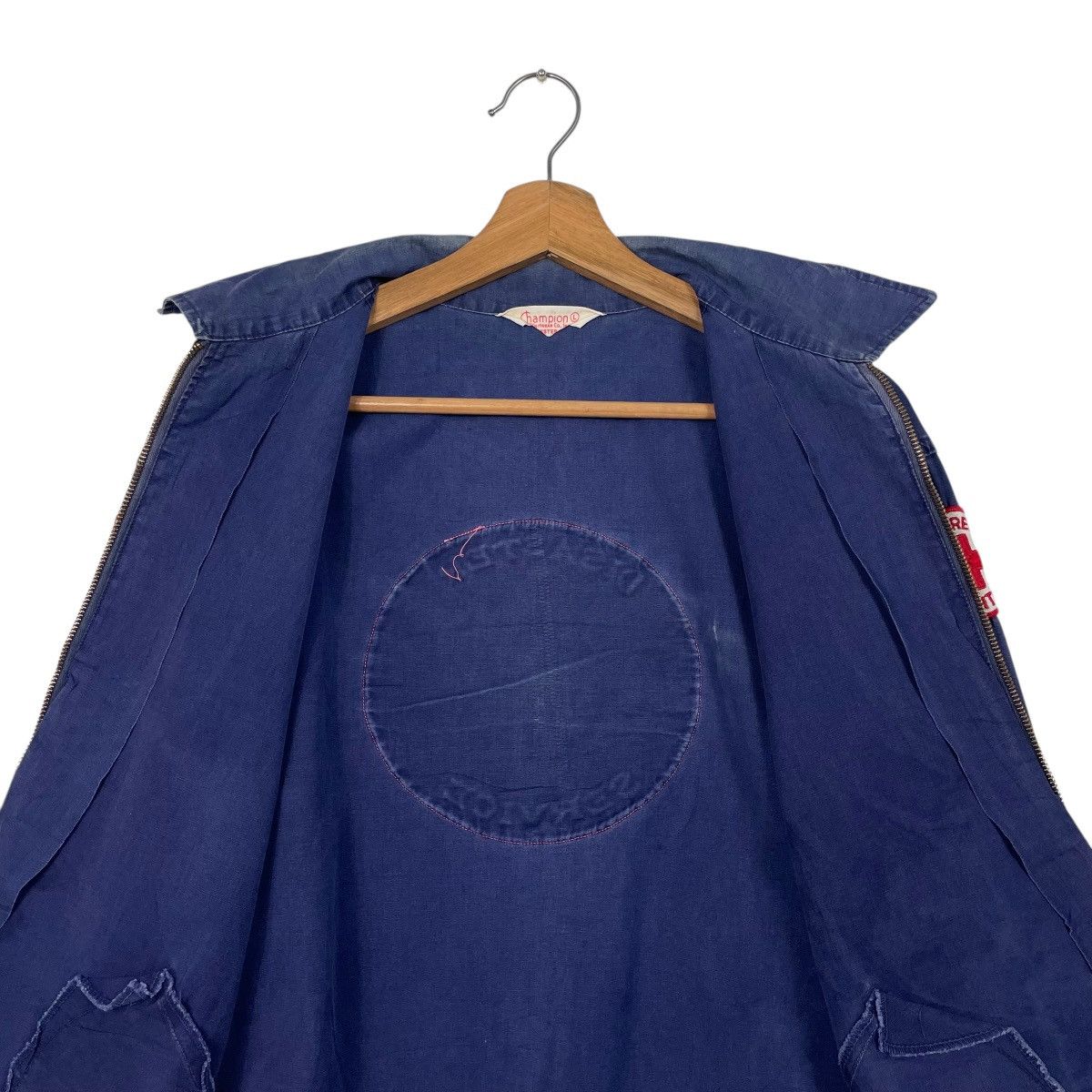 Champion Vtg 50/60s Champion Running Man Disaster Service Jacket Size US L / EU 52-54 / 3 - 12 Thumbnail