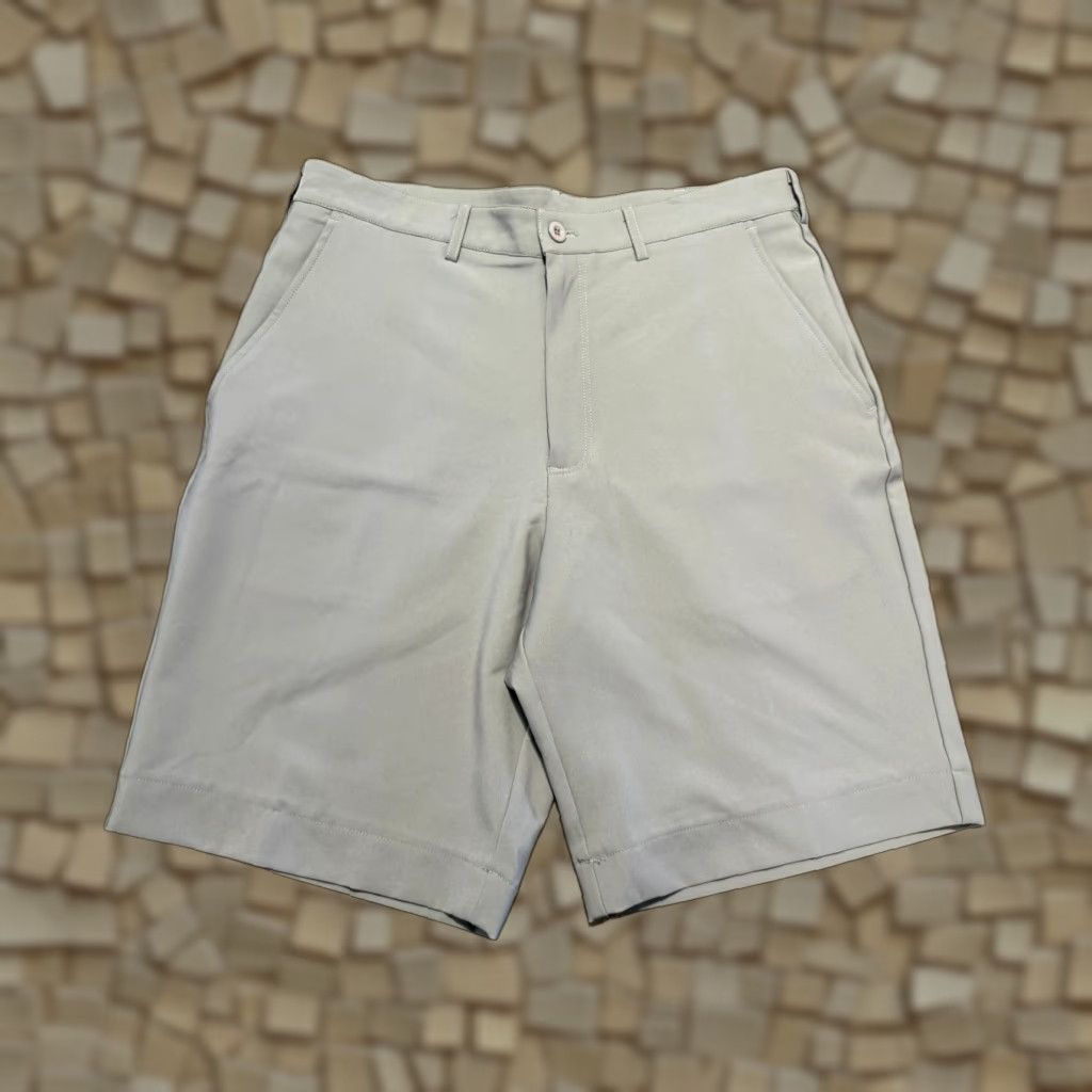 Vintage Page & Tuttle Shorts Men's 34 Gray Flat Front Chino Shorts Pockets Size US 34 / EU 50 - 1 Thumbnail