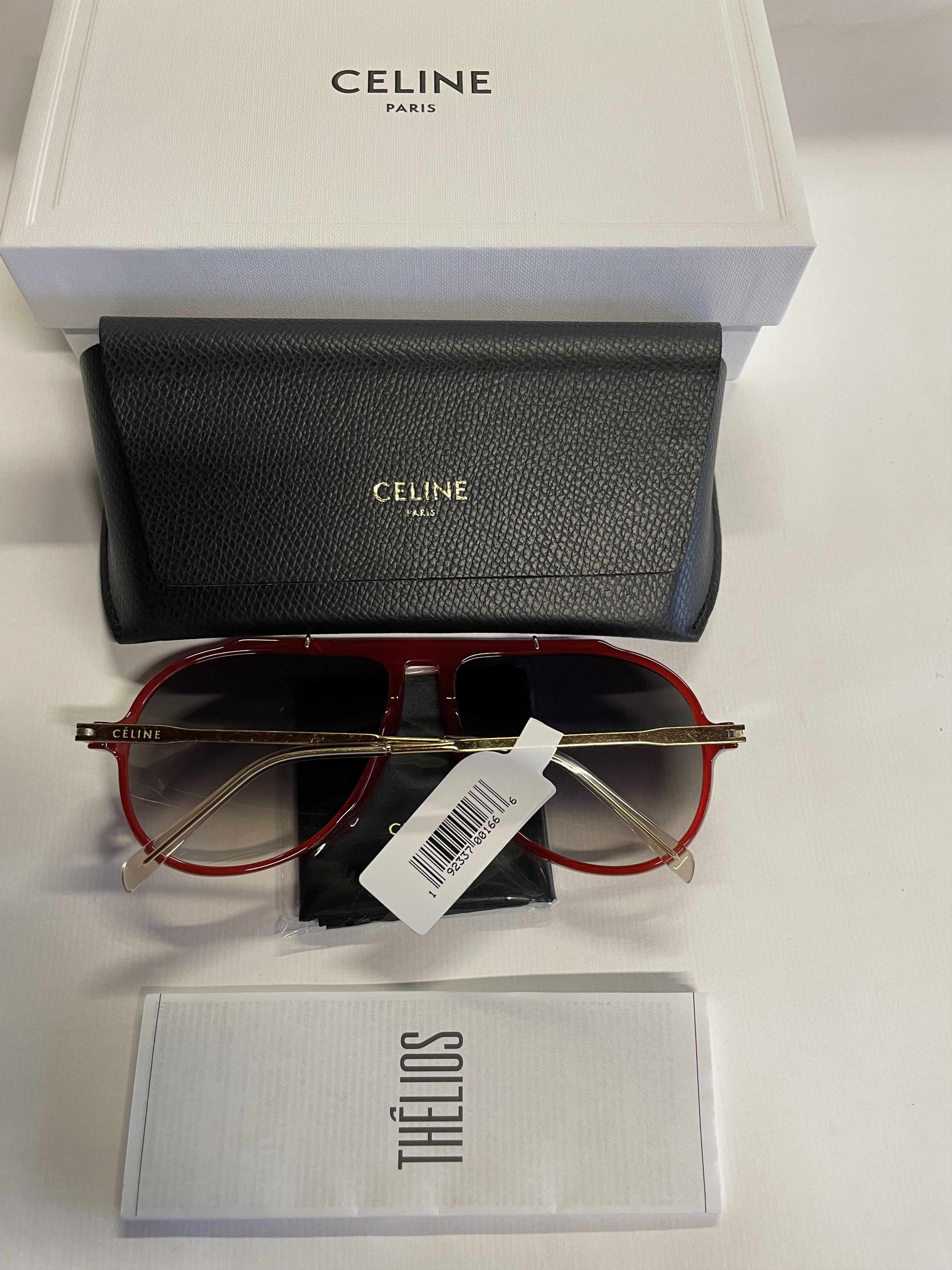 Celine Celine CL40025I 66B Red Aviator Unisex Sunglasses Size ONE SIZE - 6 Thumbnail