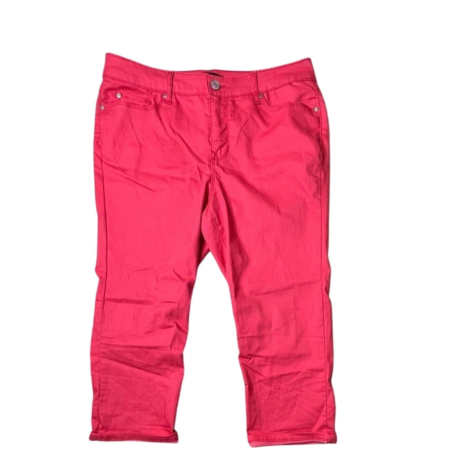 Other Relativity 5 Pocket Cropped Jeans 16 Pink NWT Cottage Casual Size 38" / US 16 / IT 52 - 1 Thumbnail