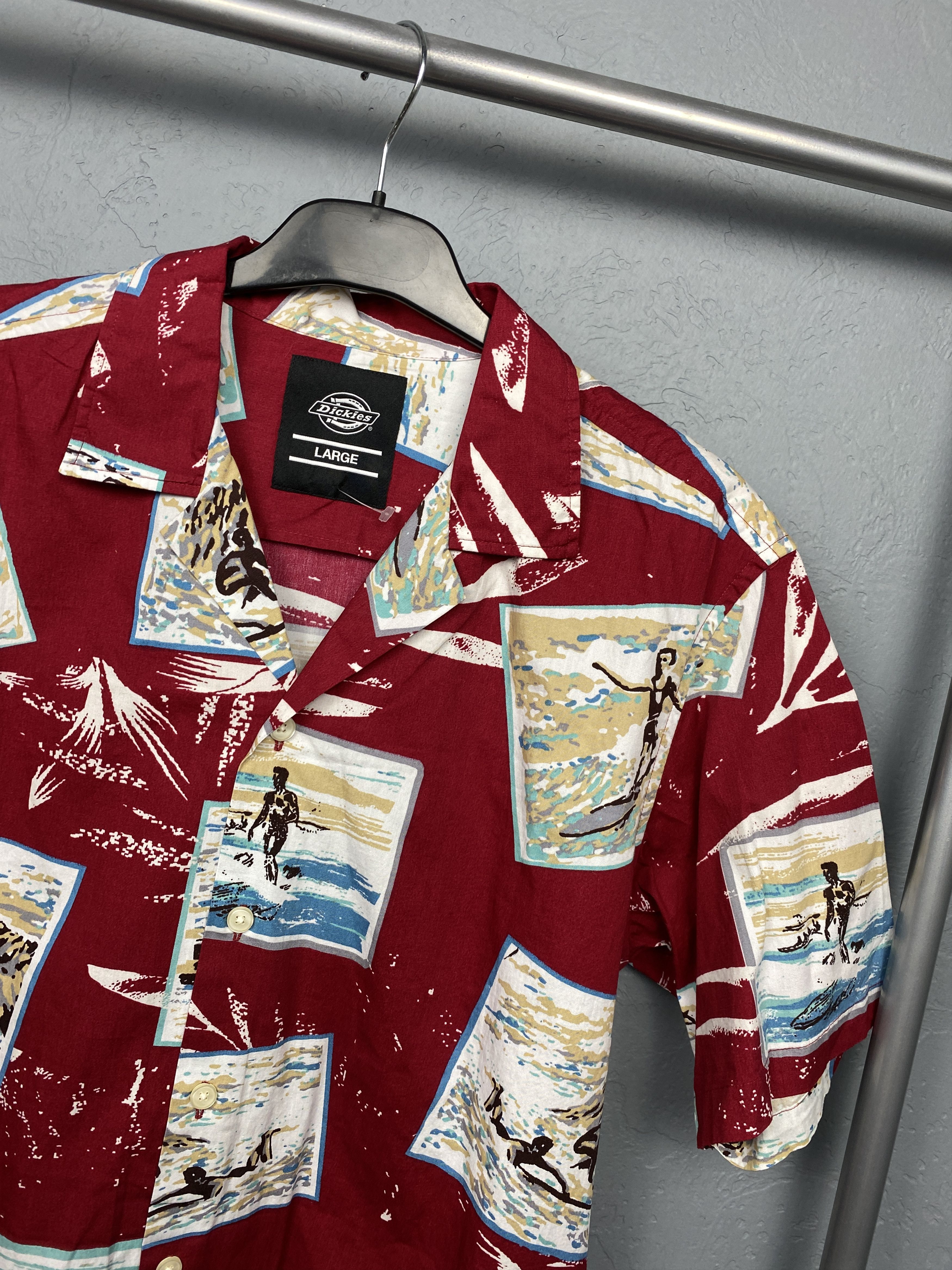 Dickies Dickies Vintage Mens Hawaiian Shirt Surf Style Size US L / EU 52-54 / 3 - 2 Thumbnail