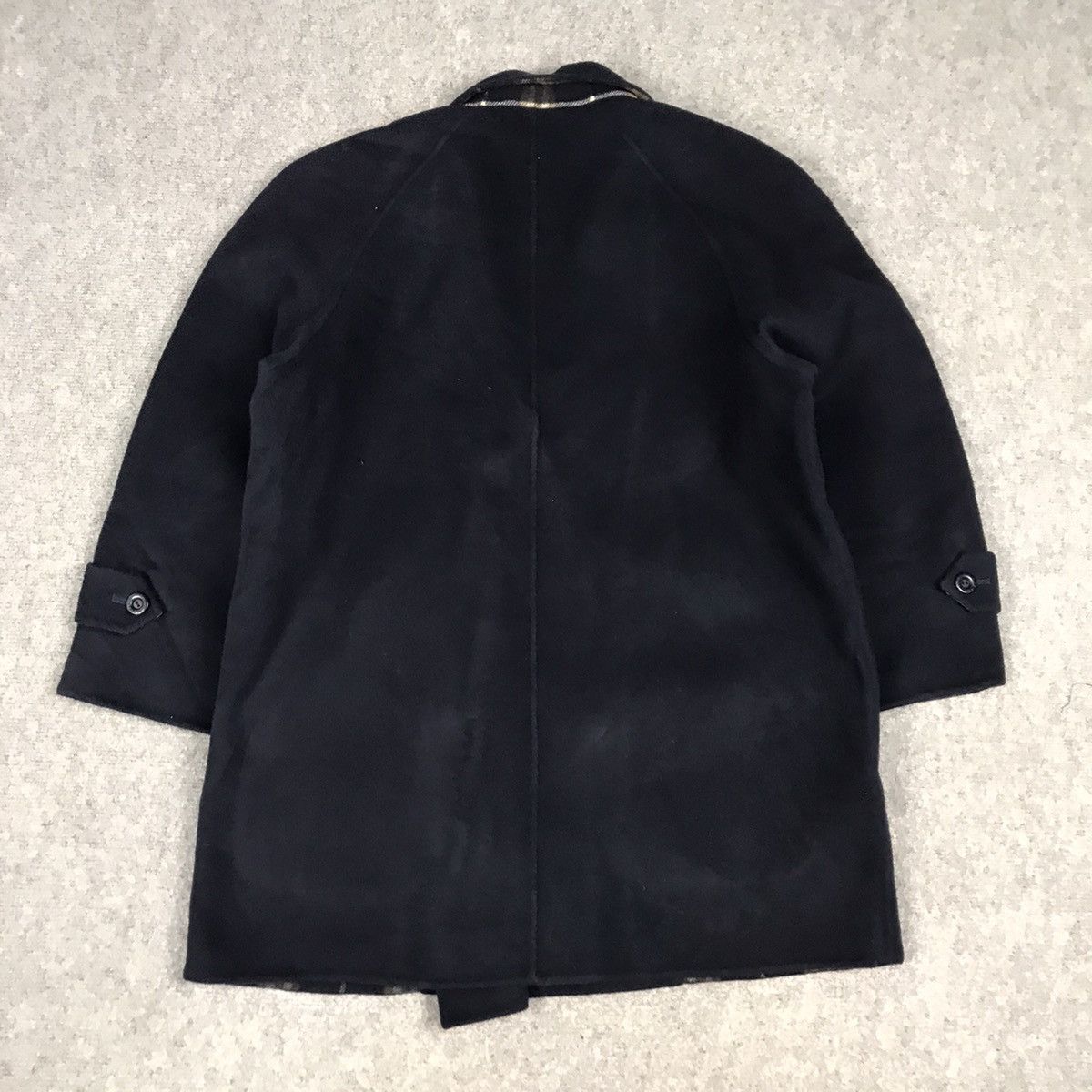 Burberry VINTAGE BURBERRY NAVY WOOL DOUBLE BREASTED COAT JACKET Size US M / EU 48-50 / 2 - 7 Thumbnail