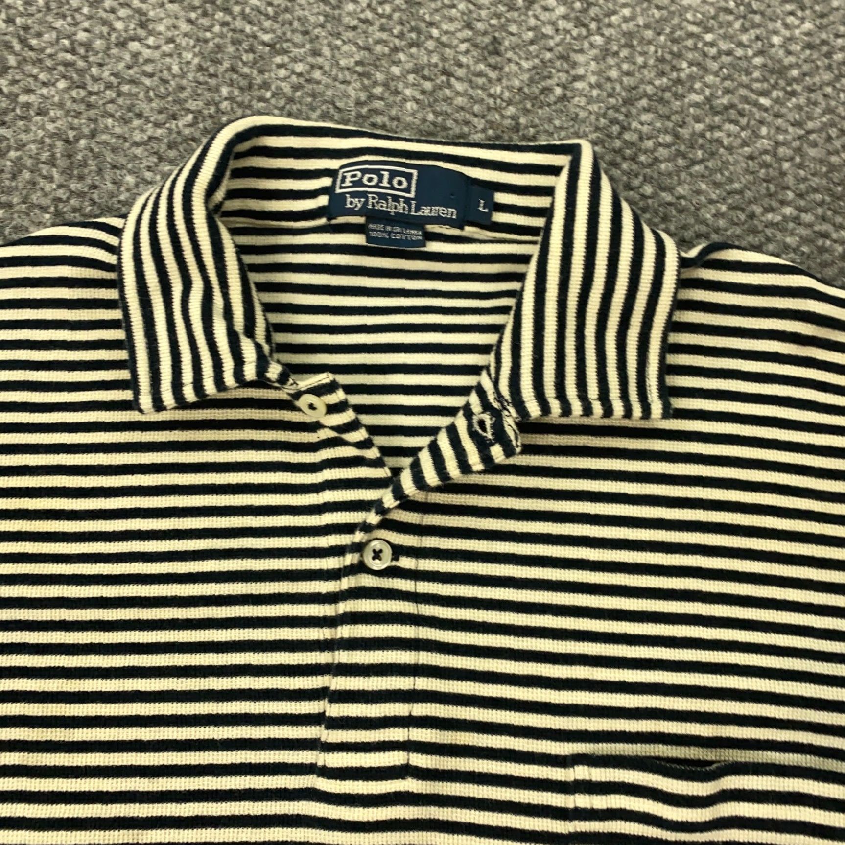 Polo Ralph Lauren VINTAGE Polo Ralph Lauren Shirt Mens XL Blue White Striped Pony Pocket Preppy Polo Shirt Sets Vintage Size US XL / EU 56 / 4 - 2 Thumbnail