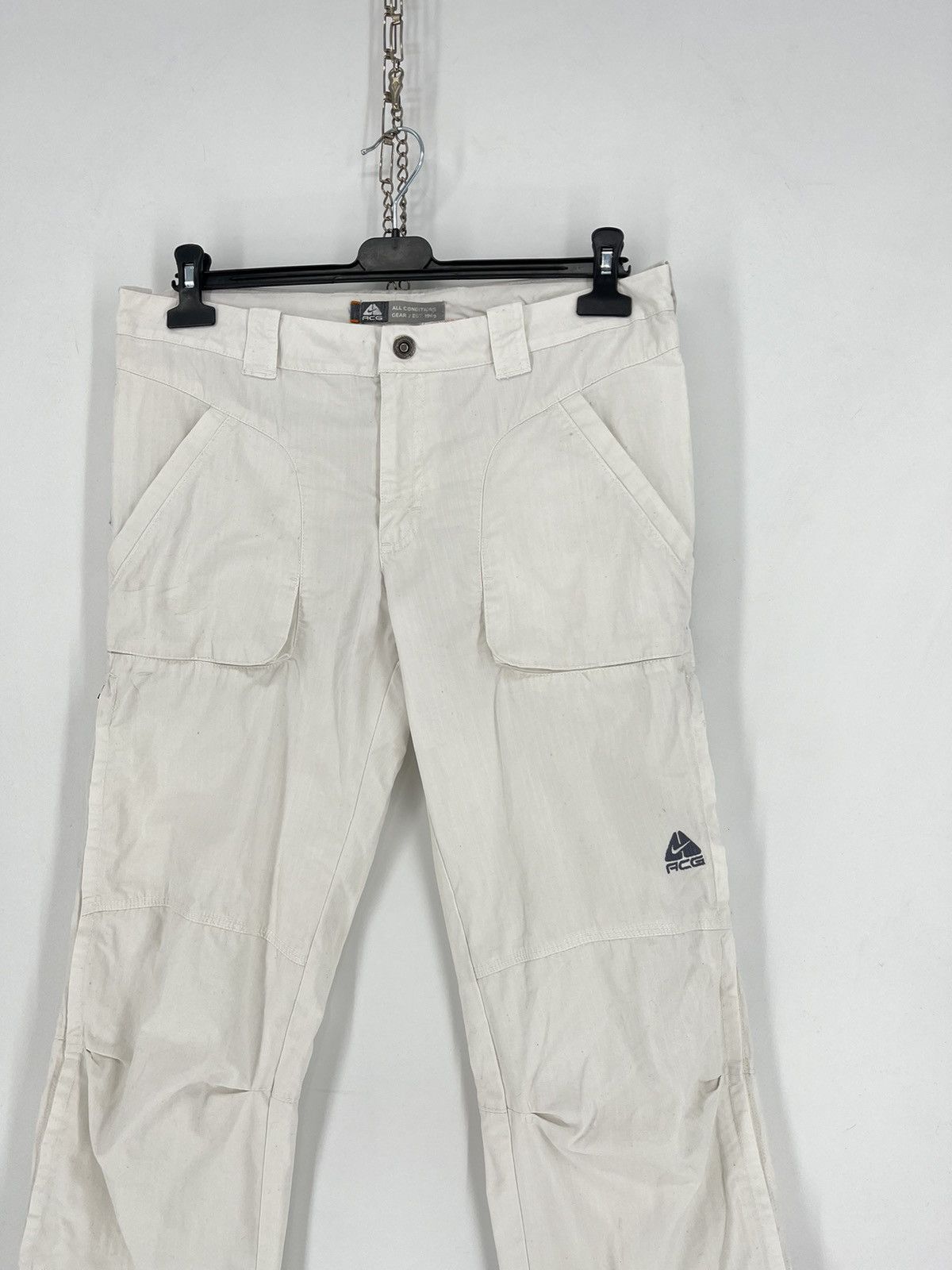 Nike ACG Vintage Nike Acg Zipper Tracking White Pants Outdoor Life Size US 31 - 4 Thumbnail