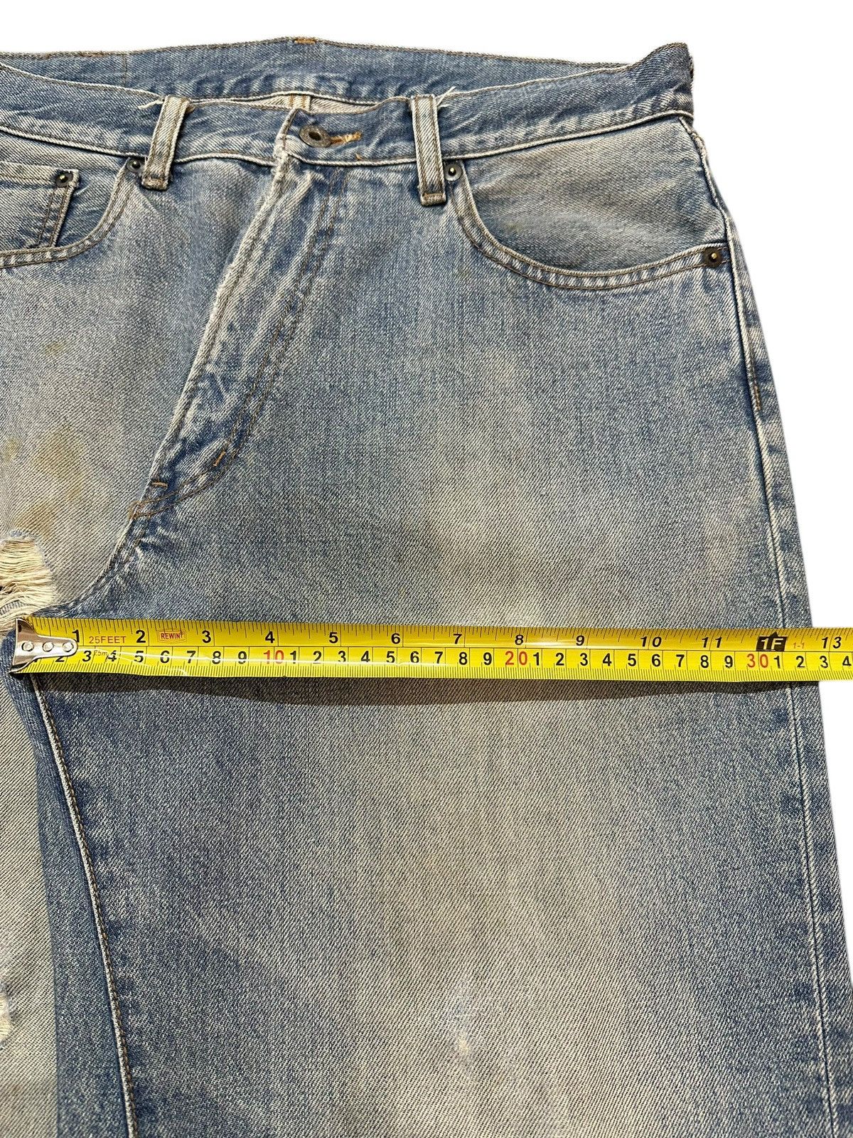Japanese Brand Vintage Japanese Brand Faded Mud Wash Distress Baggy Jeans Size US 32 / EU 48 - 15 Thumbnail