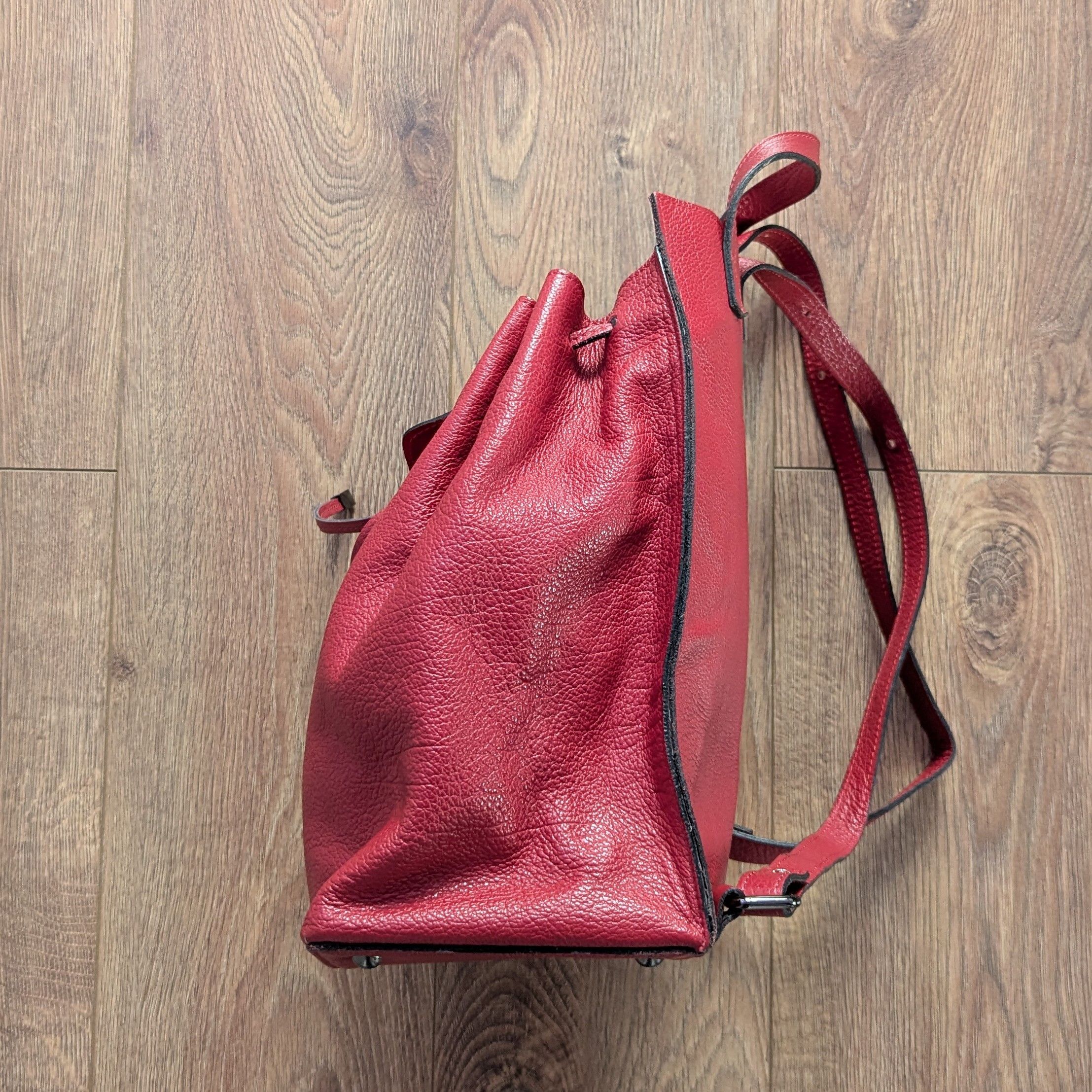 Baldinini Baldinini Trend Leather Backpack Red Made In Italy Rukzak Size ONE SIZE - 6 Thumbnail