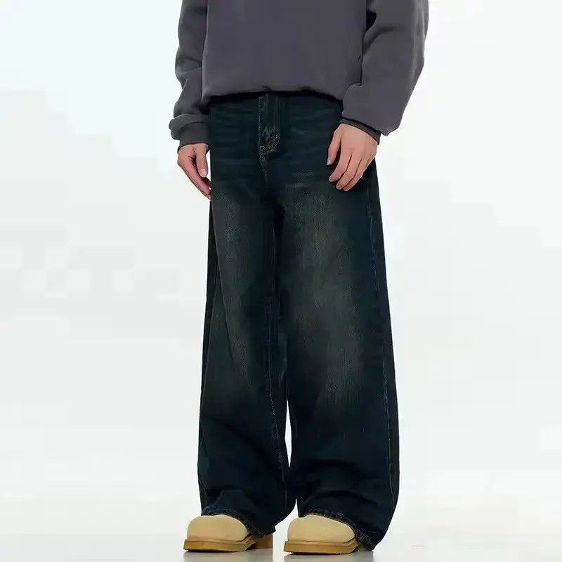 Japanese Brand Design Wide Leg Loose Straight Streetwear Jeans Pants Size US 30 / EU 46 - 1 Thumbnail