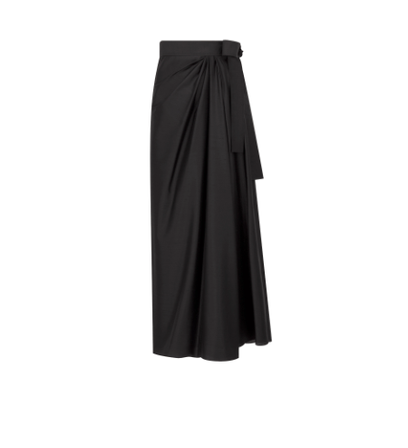 image of Dior O1Bcso1Str0524 Warp Skirt In Black, Women's (Size 30)