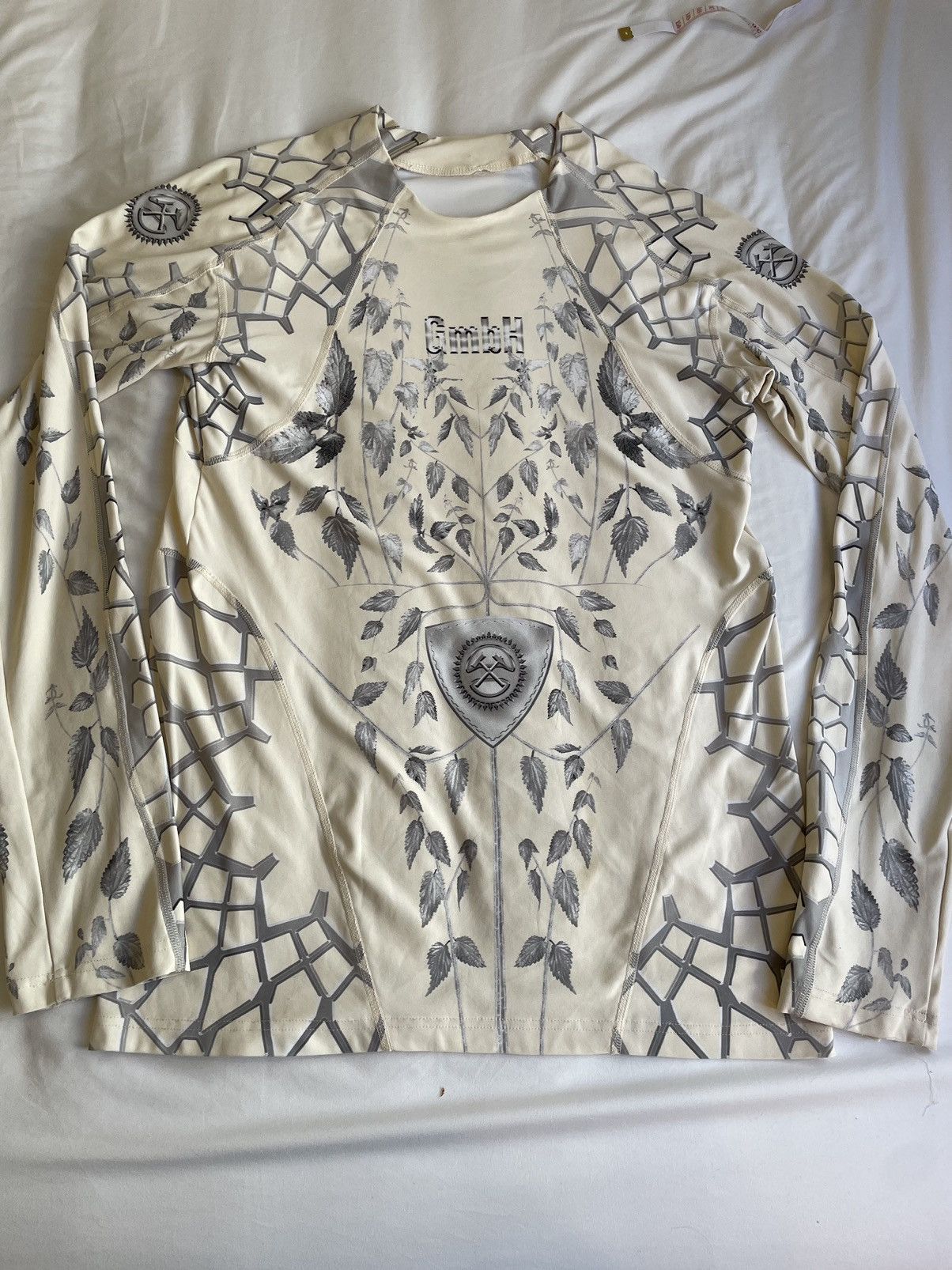 image of Gmbh Aw 2019 Printed Rave Top in White, Men's (Size Large)