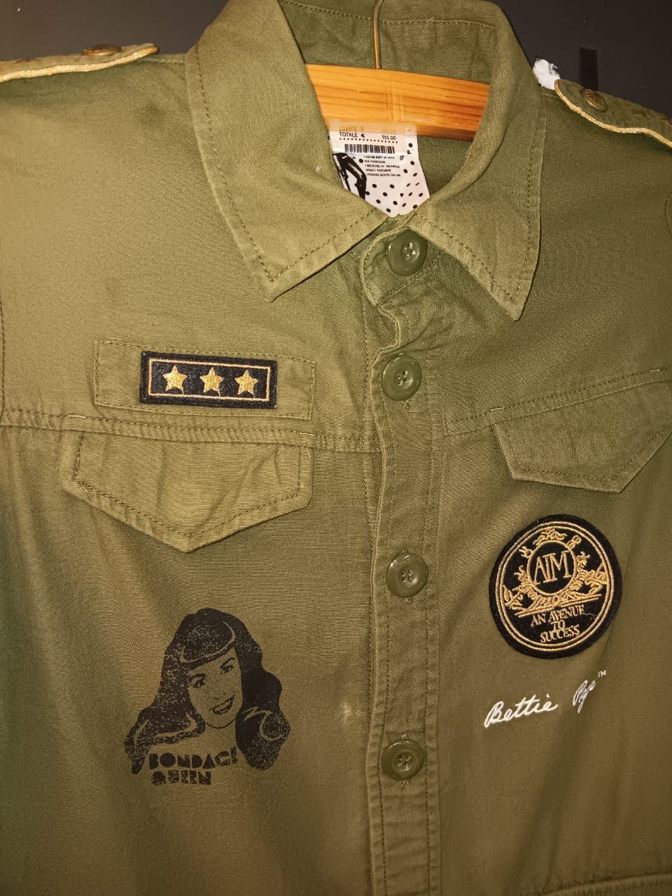 SLY SLY X BETTIE PAGE ARMY MILITARY STYLE JACKET Size US S / EU 44-46 / 1 - 2 Thumbnail