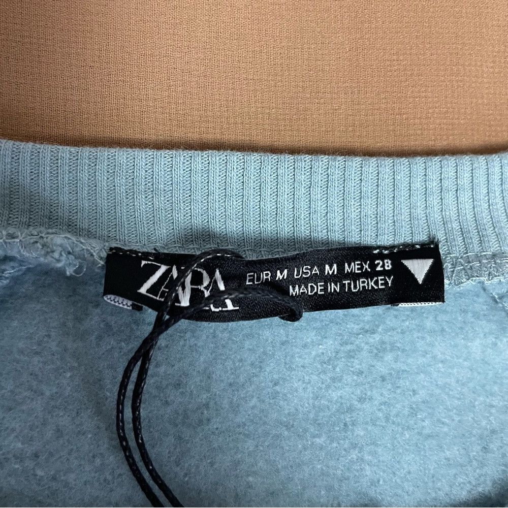 Zara NWT New Zara Cropped Baby Blue Sleeveless Sweatshirt Size M Size M / US 6-8 / IT 42-44 - 7 Thumbnail
