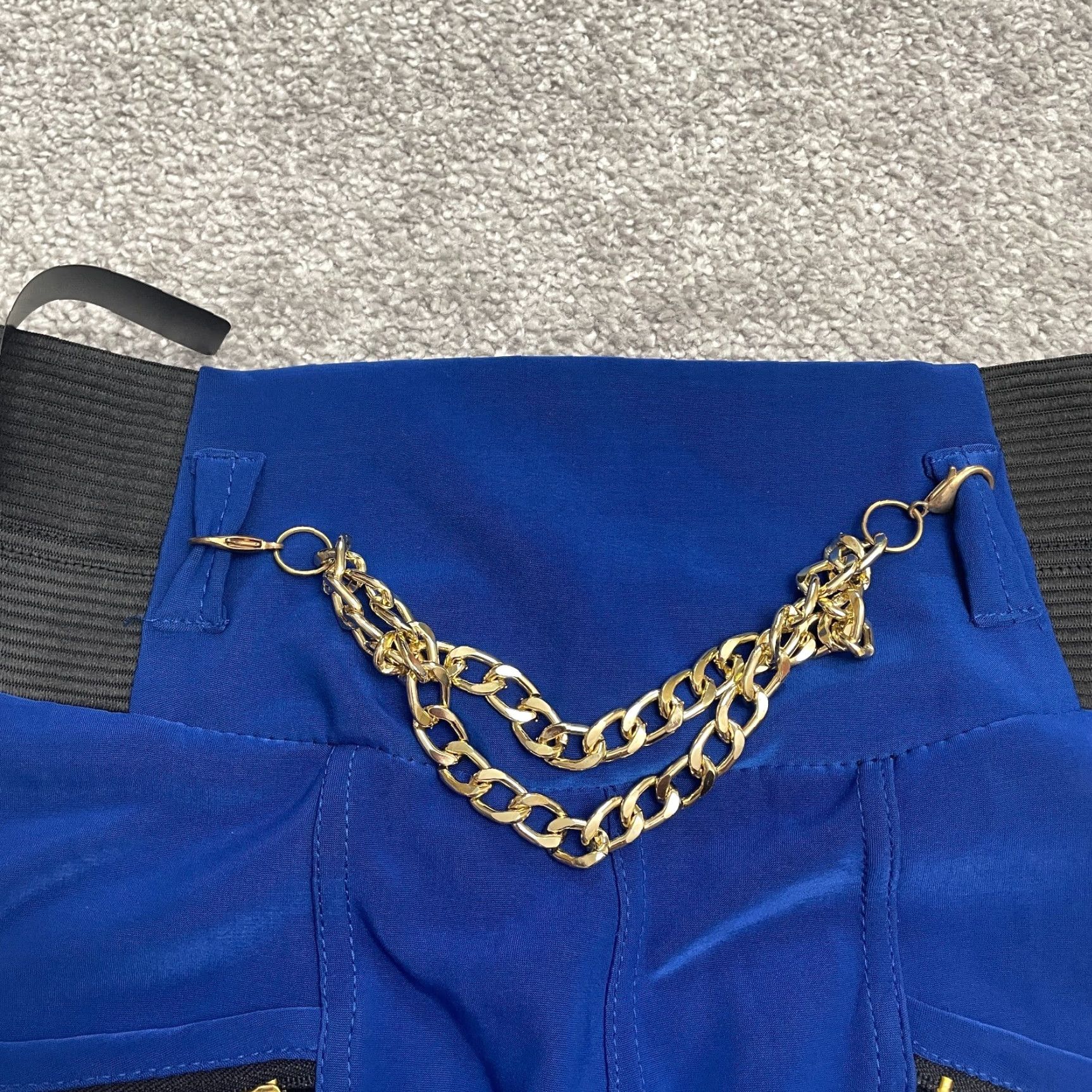Vintage C-Mode Ankle Pants Womens 26x27 Blue High Rise Pull On NWT Stretch Knit 26 in Waist Regular Leg Style: Tapered Size 26" / US 2 / IT 38 - 3 Thumbnail