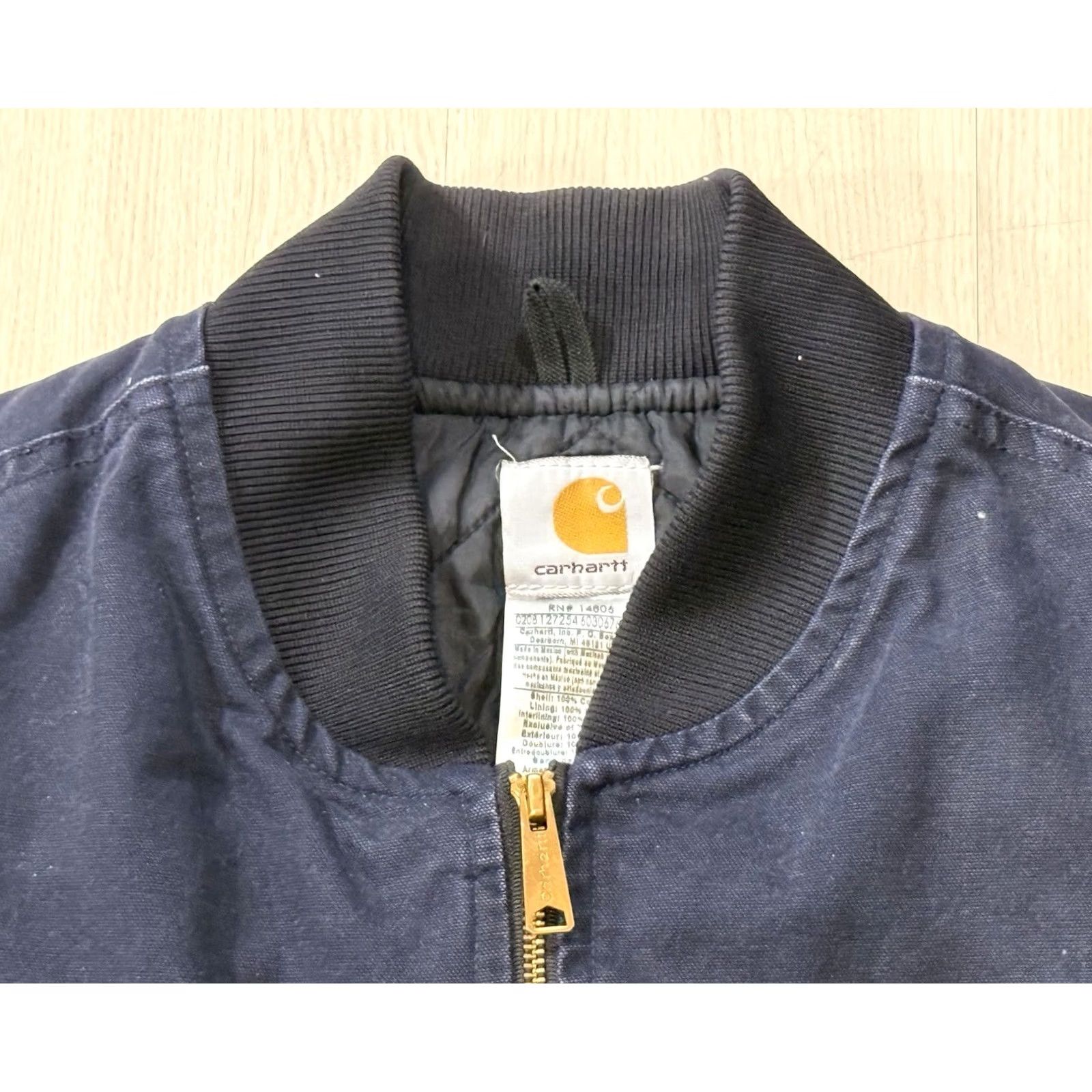 Carhartt VINTAGE Carhartt Quilt-Lined Work Vest 2XLT Blue Cotton Nylon Lined Zip Men 90s USA Quilted Casual Workwear Size US XXL / EU 58 / 5 - 5 Thumbnail