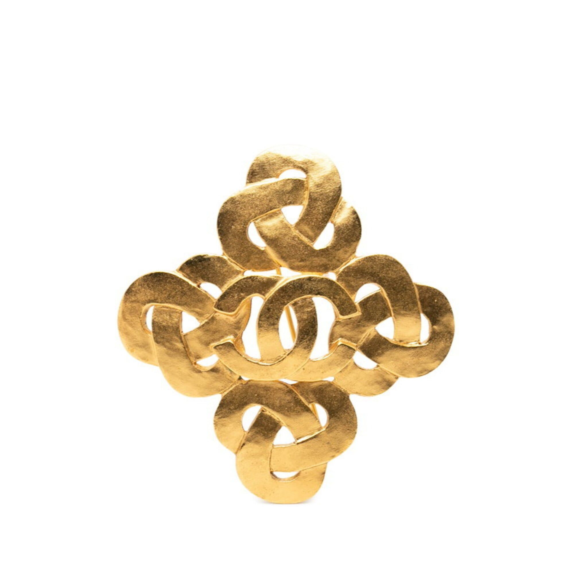 Chanel Chanel Vintage Coco Mark Brooch, Gold Plated, Women's CHANEL Size ONE SIZE - 1 Thumbnail