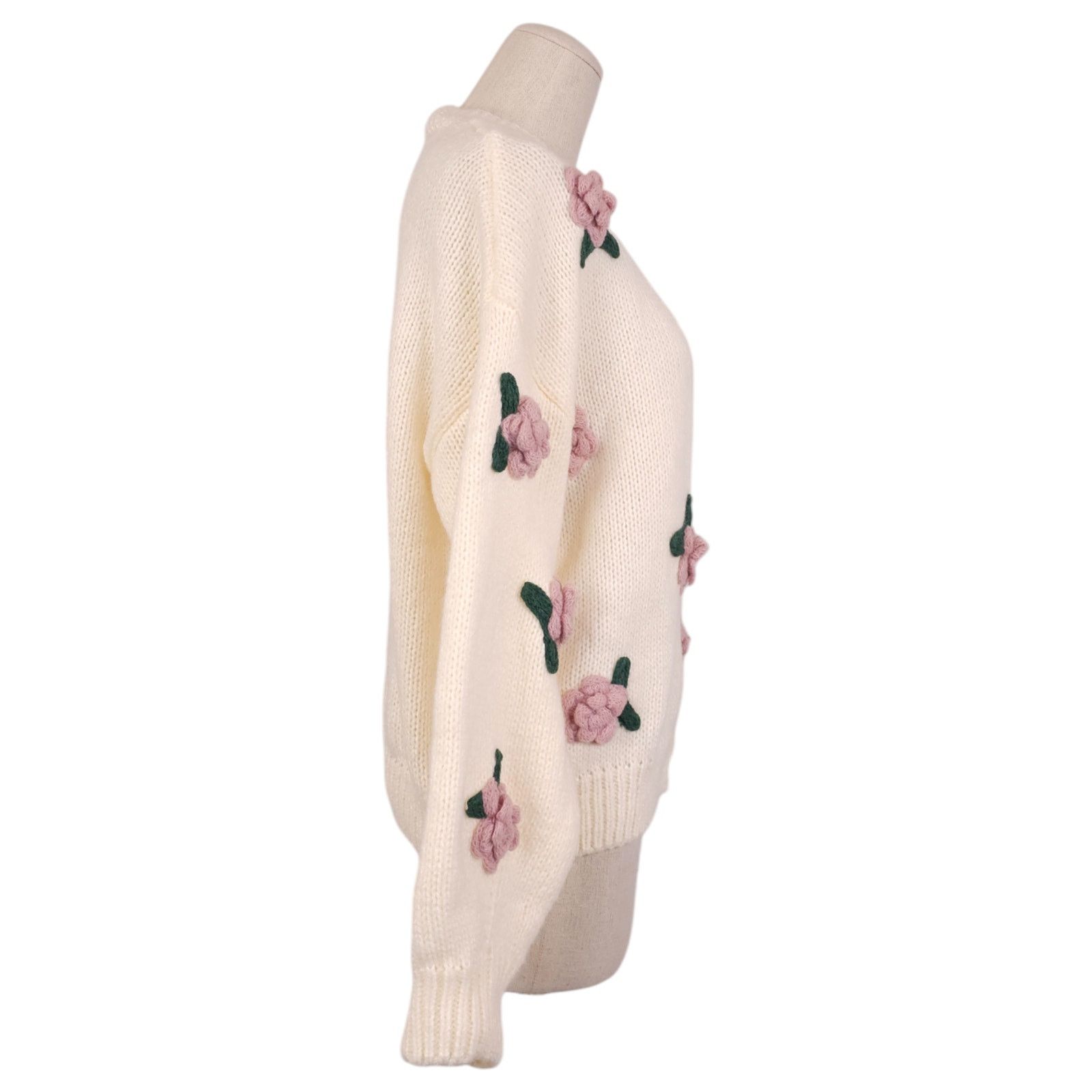 Luna Ivy Rose Cardigan Cream Sz Small