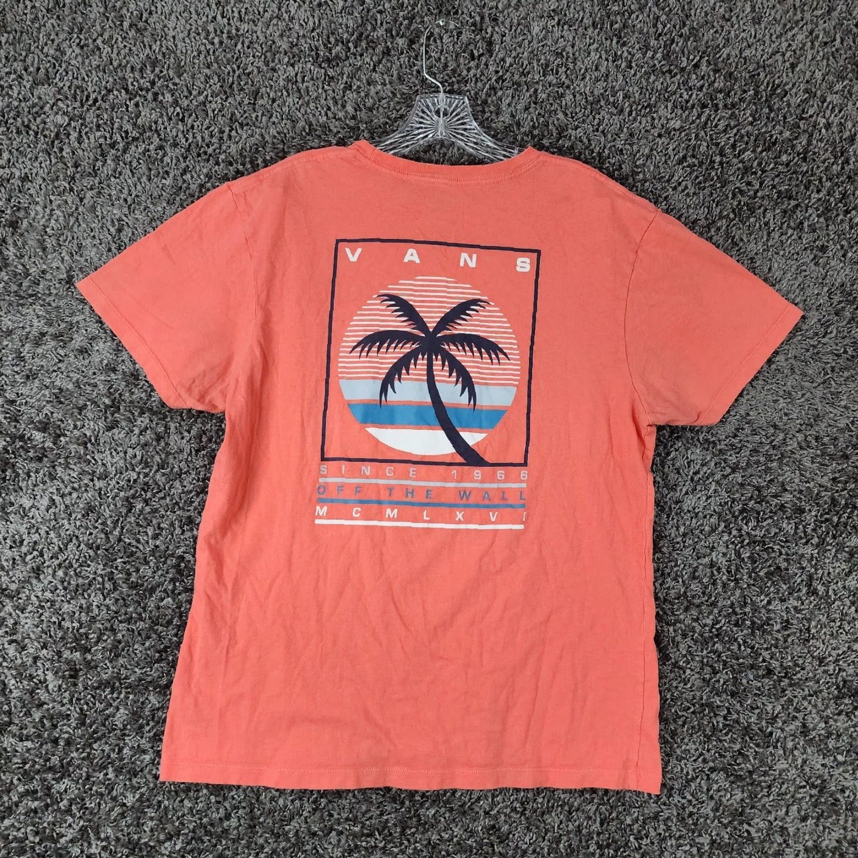 Vans VANS Mens Pink Graphic T-Shirt Short Sleeve Cotton Size M Size US 31 - 4 Thumbnail