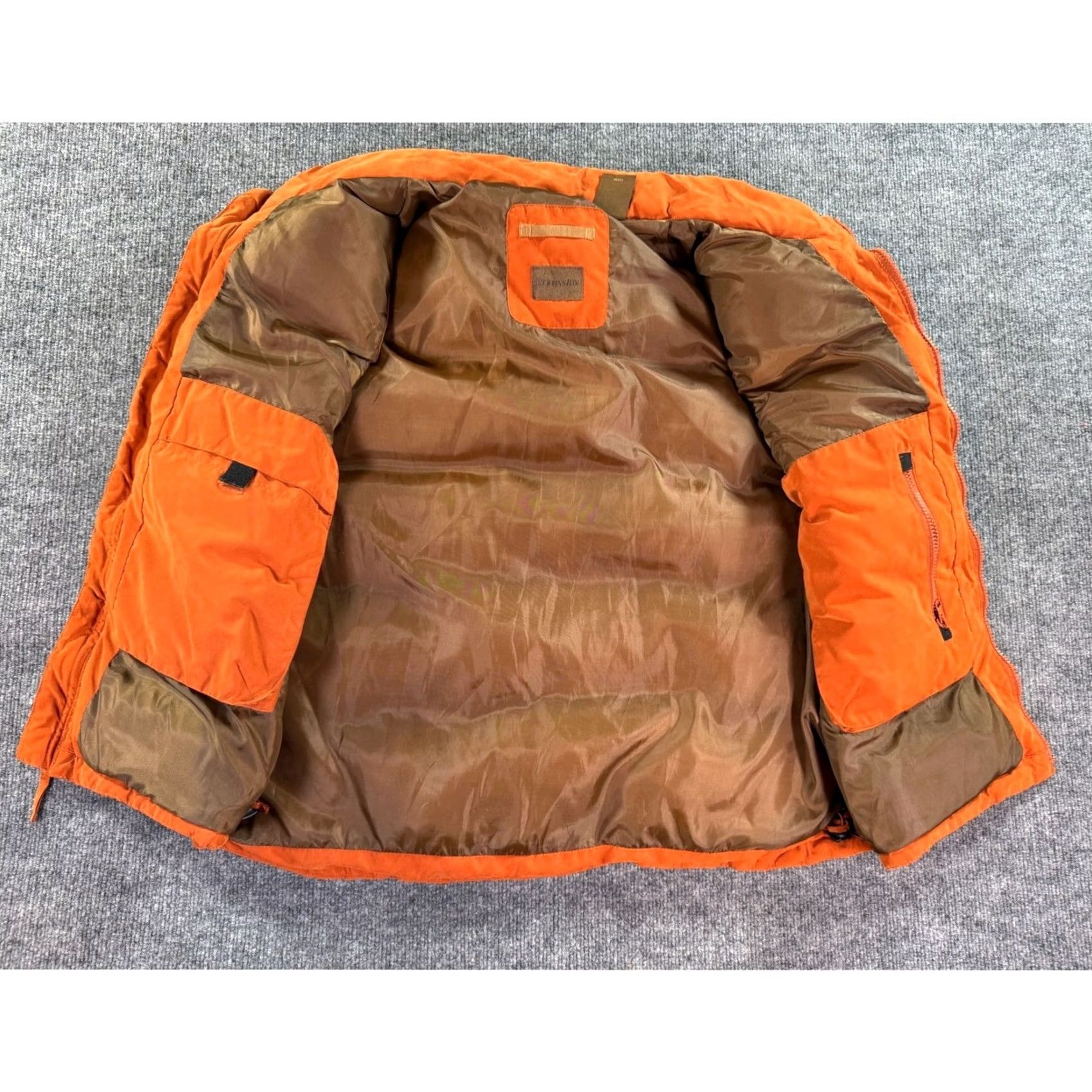 Stone Island VINTAGE St Johns Bay Puffer Vest Mens XL Orange Quilted Zip Up Outerwear Down Size US XL / EU 56 / 4 - 7 Thumbnail