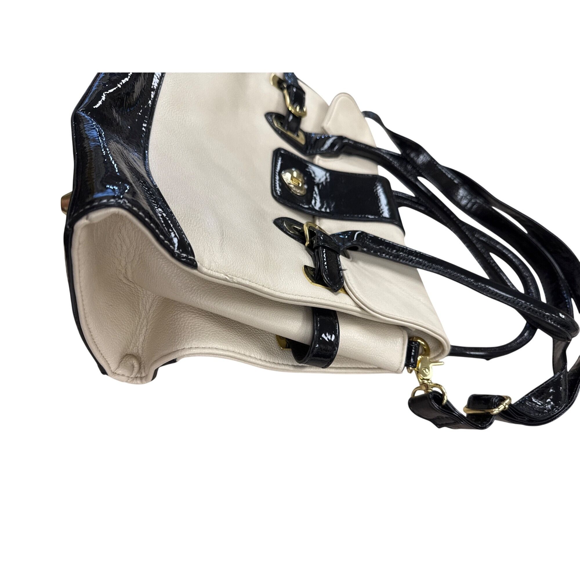 Betsey Johnson Betsey Johnson Womens Cream & Black Crossbody Purse 10x12 SK Size ONE SIZE - 4 Thumbnail