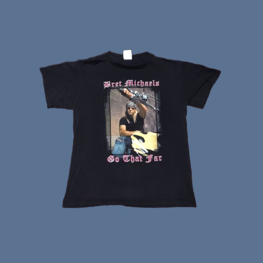 Etro Bret Michaels Band Tour Poison Shirt M Motorcycle Biker Punk Rock Rare Retro T-Shirt Men Short Sleeve Black Cotton Crew Neck Rock Theme M Size US M / EU 48-50 / 2 - 1 Thumbnail
