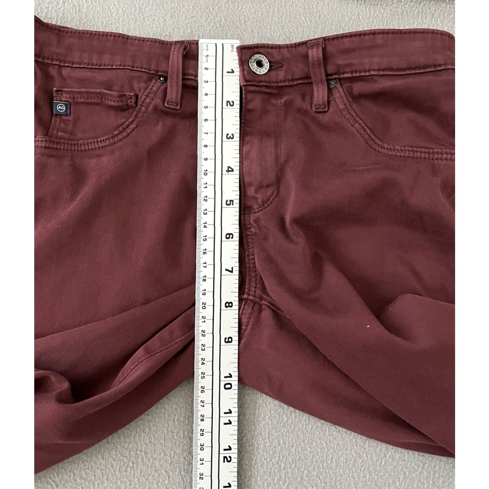 Vintage VINTAGE Adriano Goldschmied The Legging Ankle Super Skinny Women Pants 27R Maroon Size 27" / US 4 / IT 40 - 6 Thumbnail