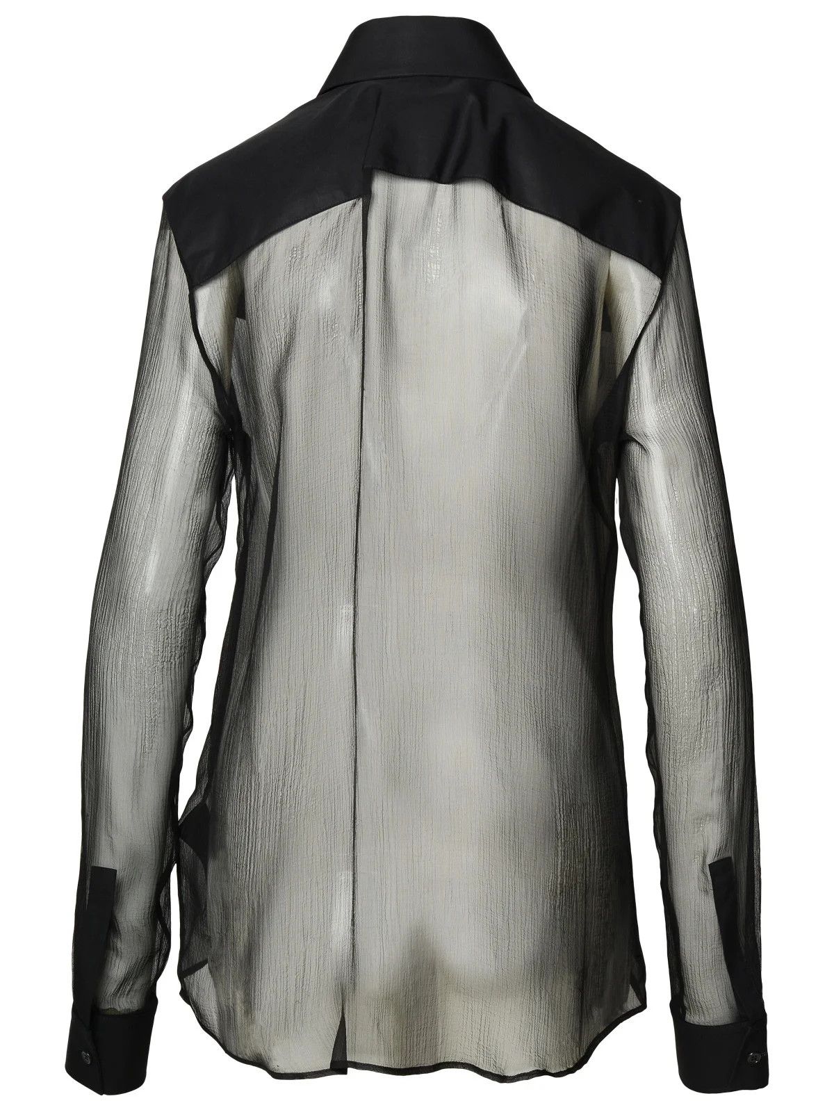Balmain o1y0625 Silk Shirt in Black/Gray Size M / US 6-8 / IT 42-44 - 2 Thumbnail