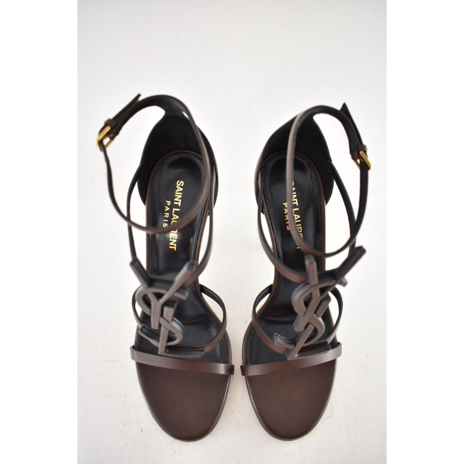 Yves Saint Laurent Saint Laurent Cassandra Tmoro Brown Leather YSL Logo Size US 7 / IT 37 - 10 Thumbnail