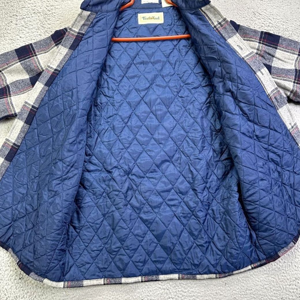 Rails Trails End Shacket Shirt Mens Medium Blue Plaid Wool Nylon Quilted Flap Pockets Shacket Shirt Button-Up Barn? Size US M / EU 48-50 / 2 - 4 Thumbnail