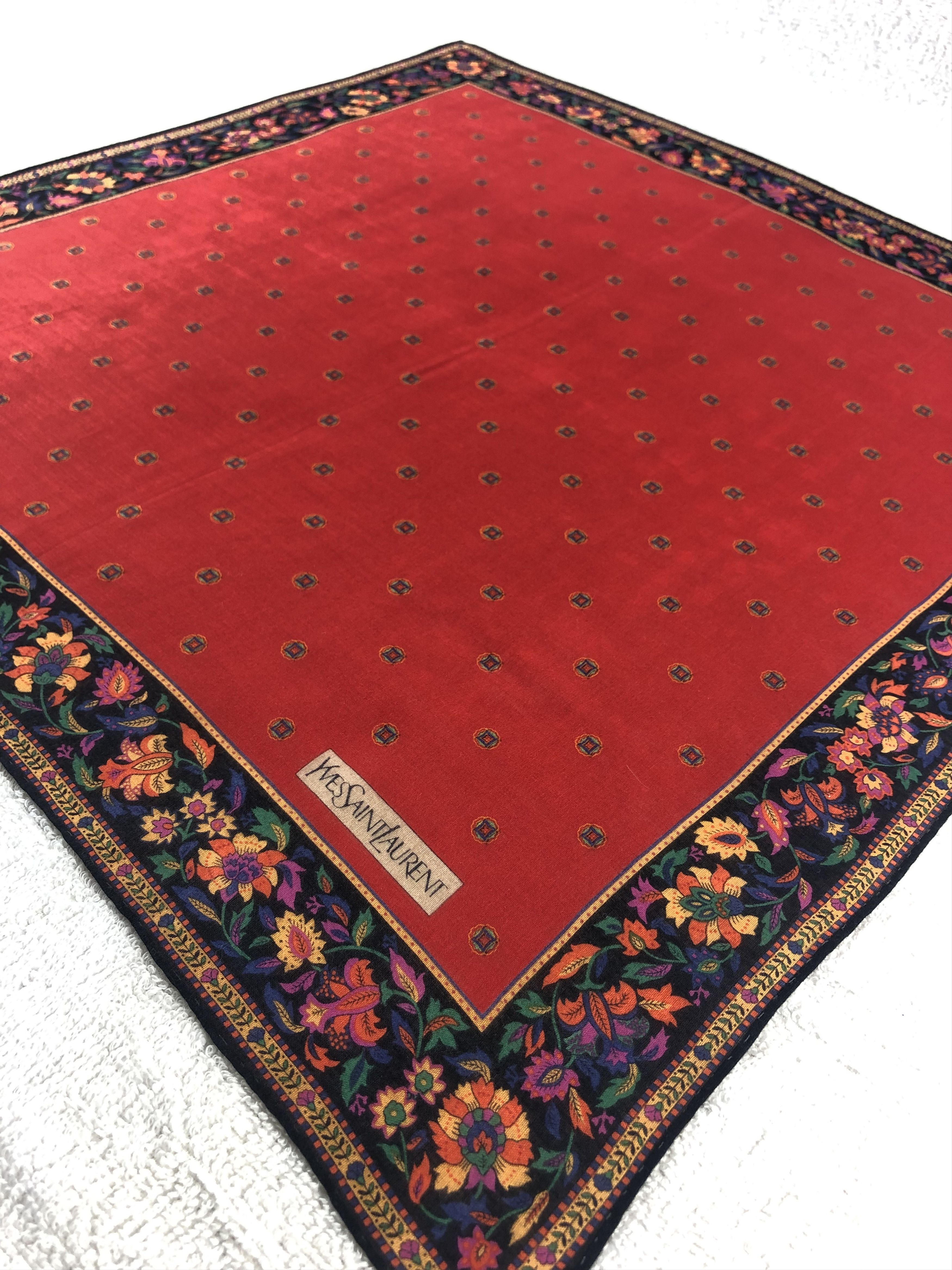 Yves Saint Laurent Yves Saint Laurent Handkerchief / Bandana / Neckerchief Size ONE SIZE - 4 Thumbnail