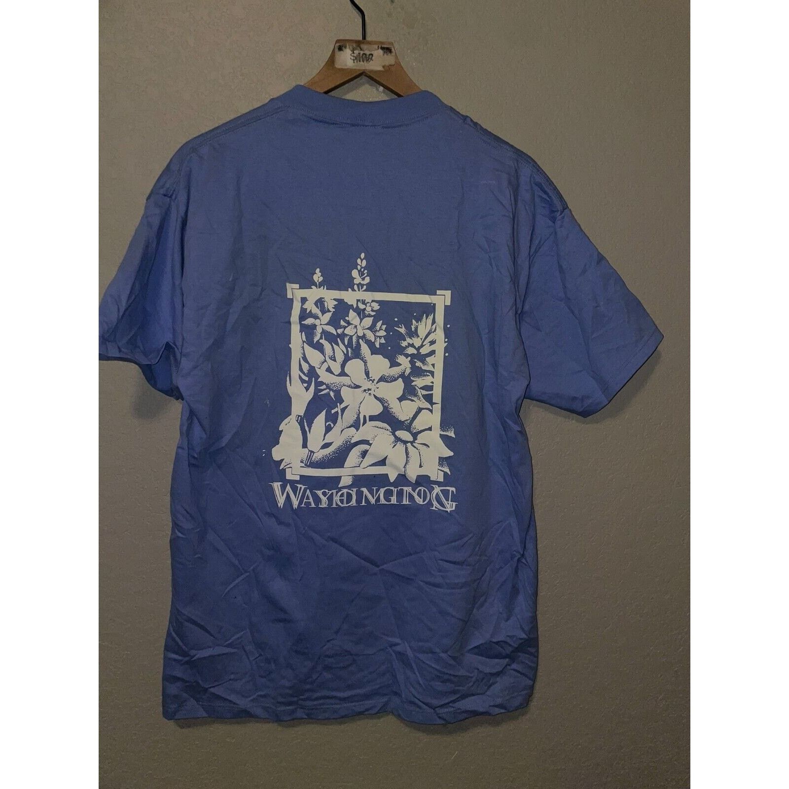 Jerzees Vintage Washington Shirt WA Test Print Tee VTG Large TORN Size US L / EU 52-54 / 3 - 8 Thumbnail