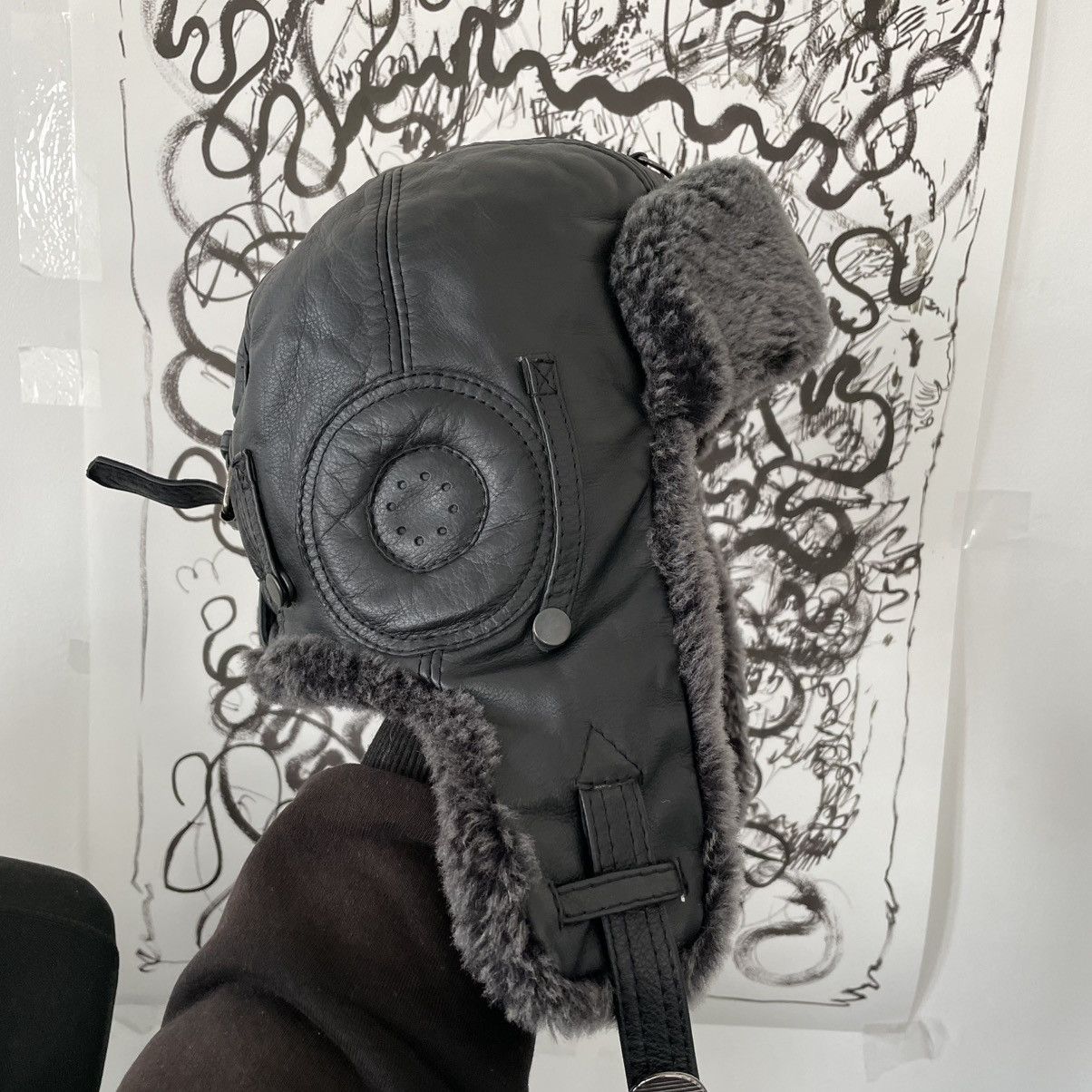 Japanese Brand Vintage Avangarde Leather hat style issey miyake y2k Size ONE SIZE - 1 Thumbnail